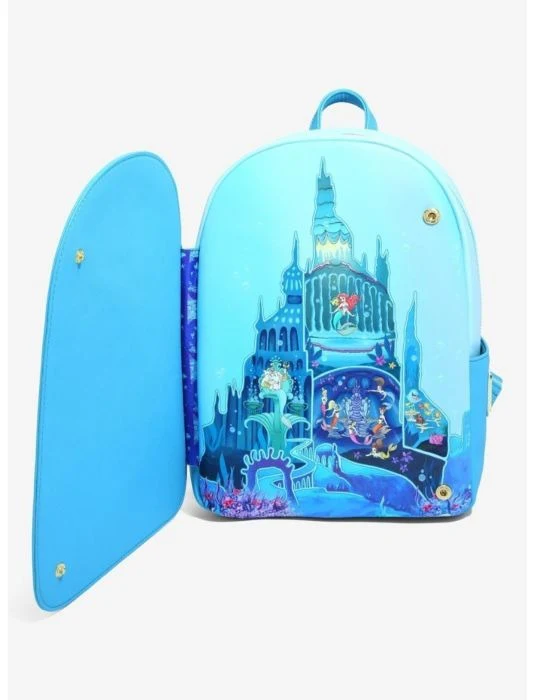Loungefly Disney The Little Mermaid - Castle Snap Flap US Exclusive Mini Backpack - Image 5