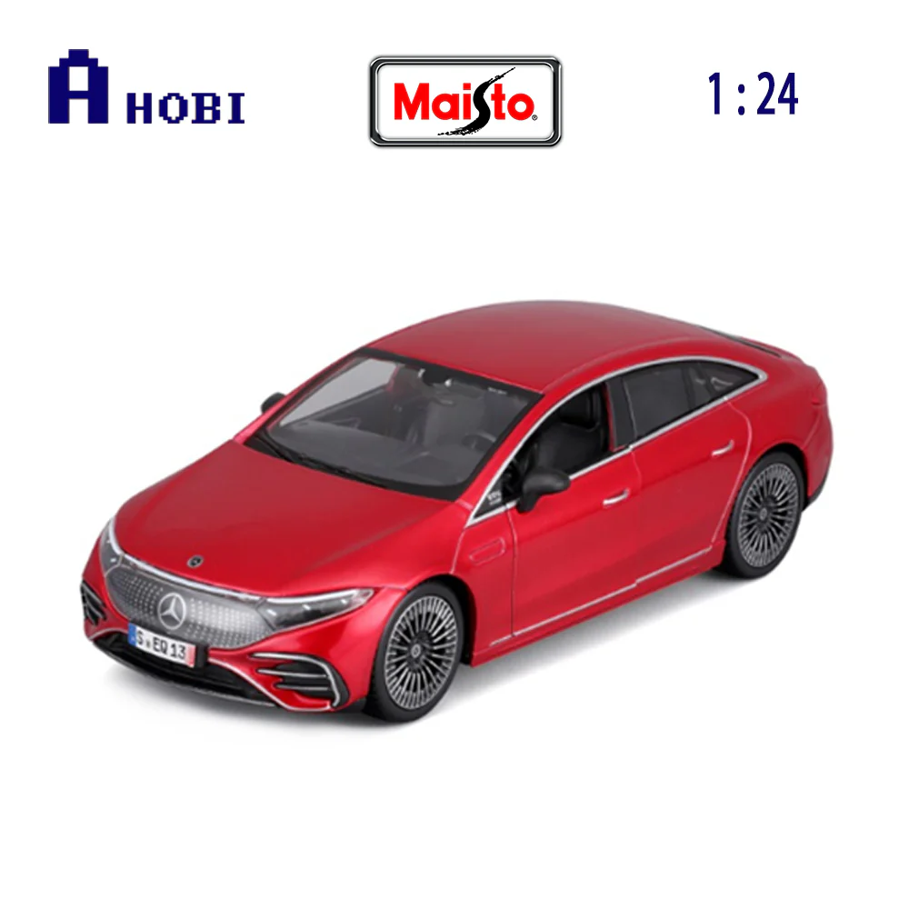 Maisto 1:24 Scale Mercedes Benz EQ EQS 2023 Assembly Line Red Model Car - Image 3