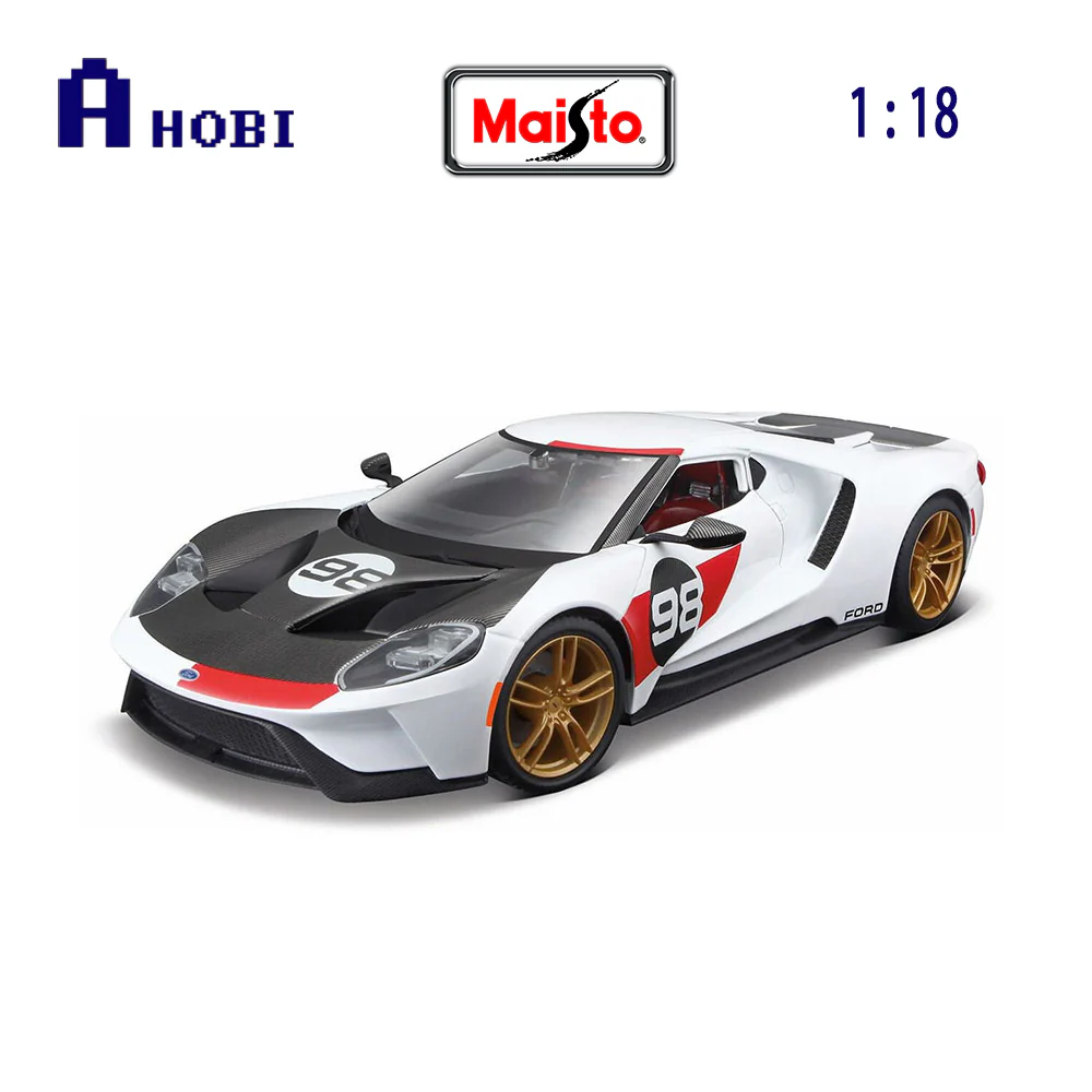 Maisto Licensed 1:18 Scale Ford GT Heritage Series #98 2021 Diecast Model Car - Image 3