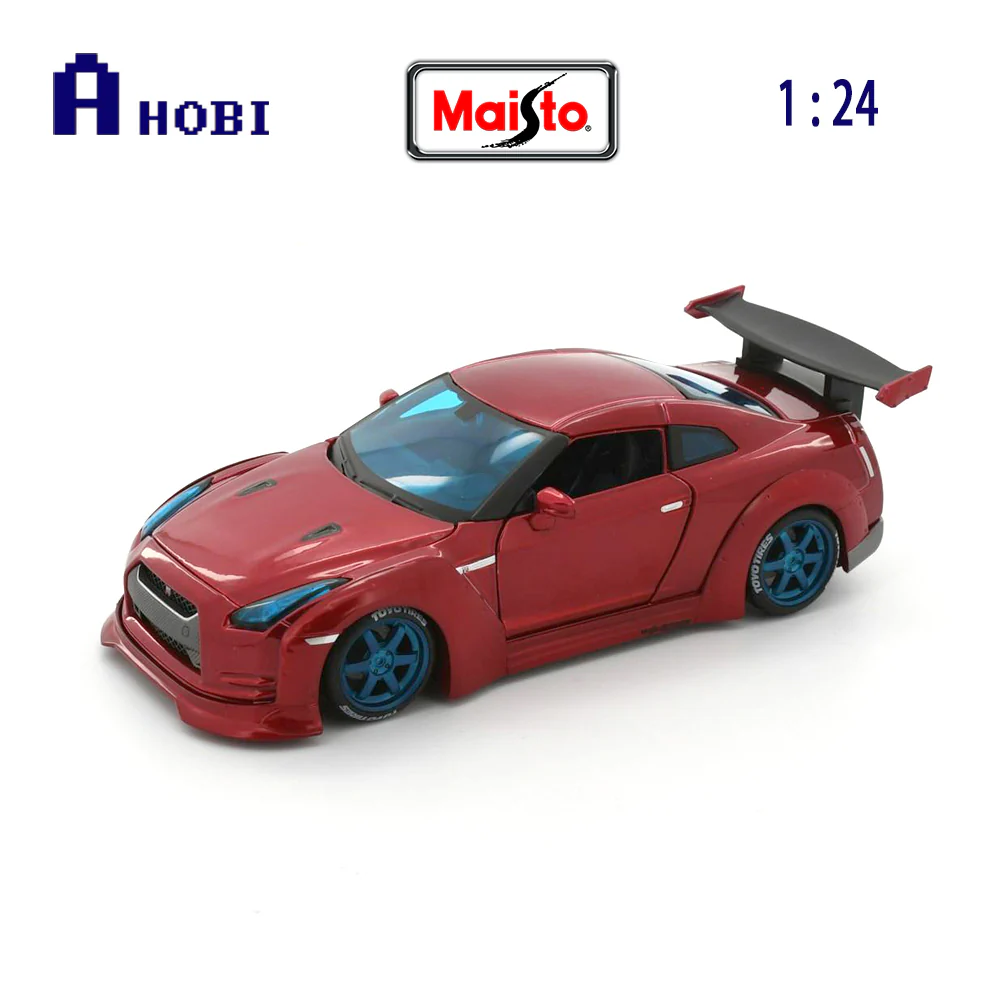 Maisto Licensed 1:24 Scale Tokyo Mod Nissan GT R Diecast Model Car Red - Image 3