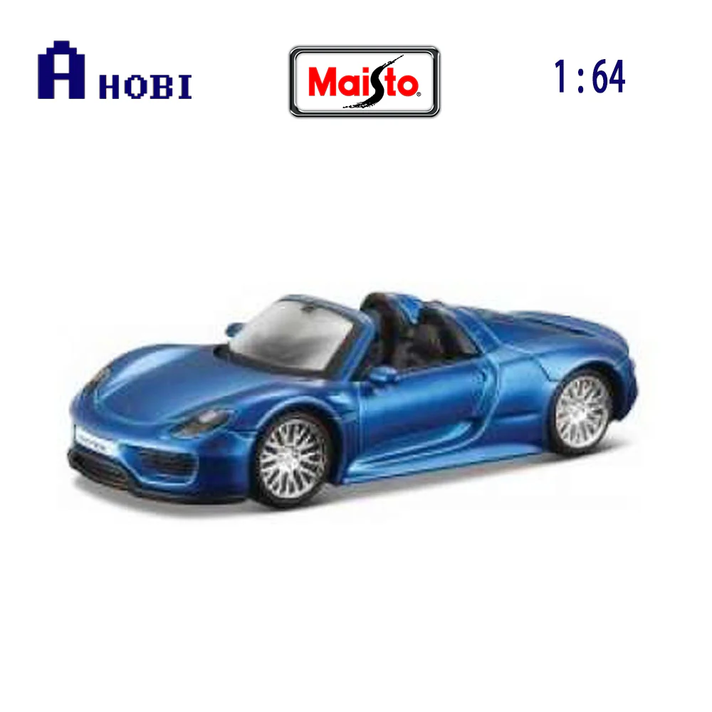 Maisto Licensed 1:64 Scale Design Porsche 918 Spyder Diecast Model Car Blue - Image 3