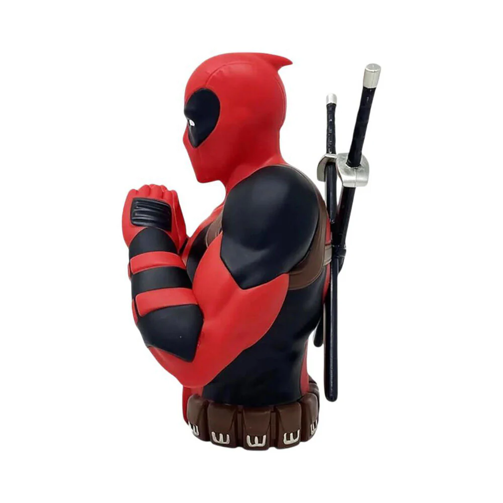 Marvel Comics Deadpool Bust PVC Figural Coin/Piggy Bank 8in Action Figure Red - Image 2