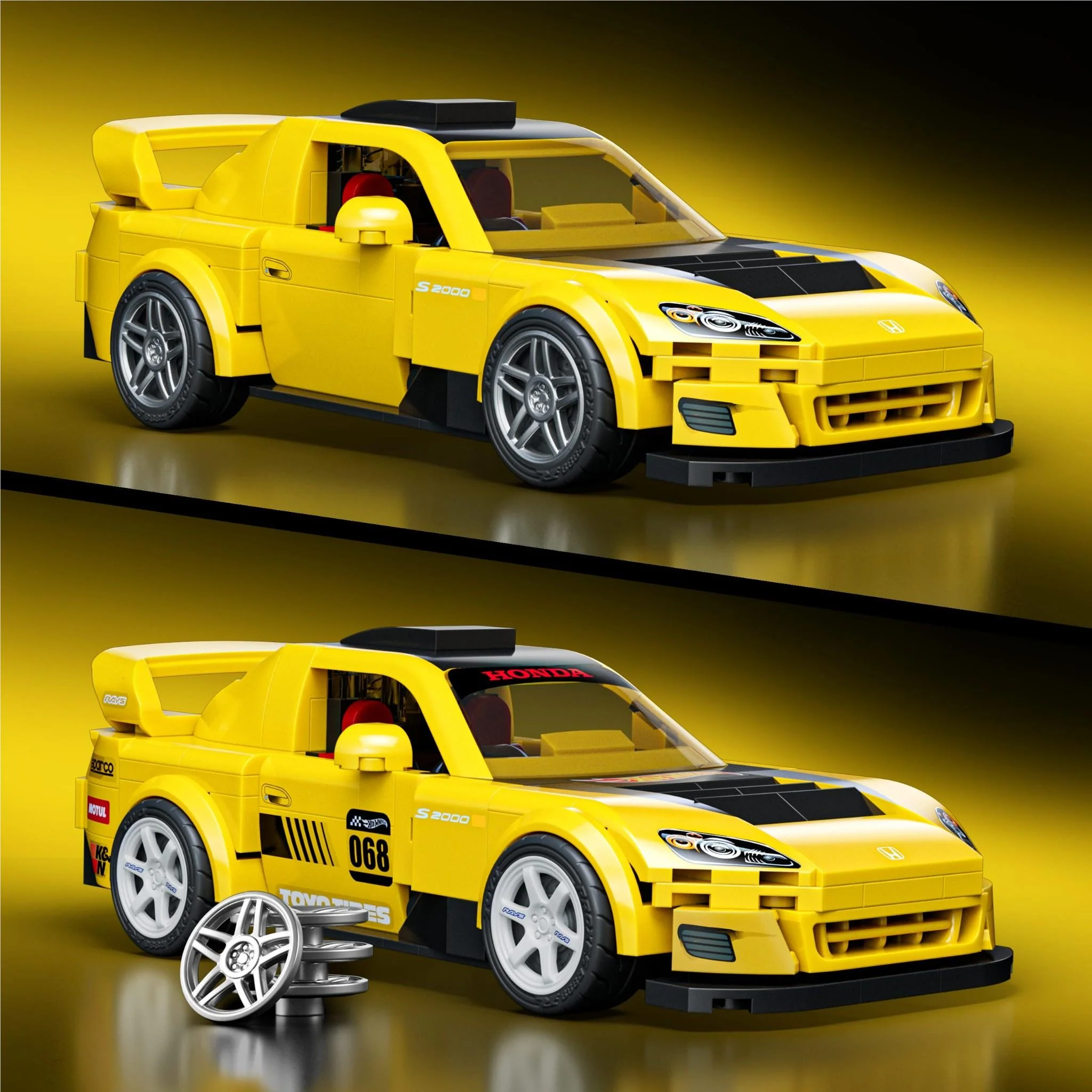 Mattel Brick Shop Hot Wheels '07 Honda S2000 (257 pieces) - Image 3