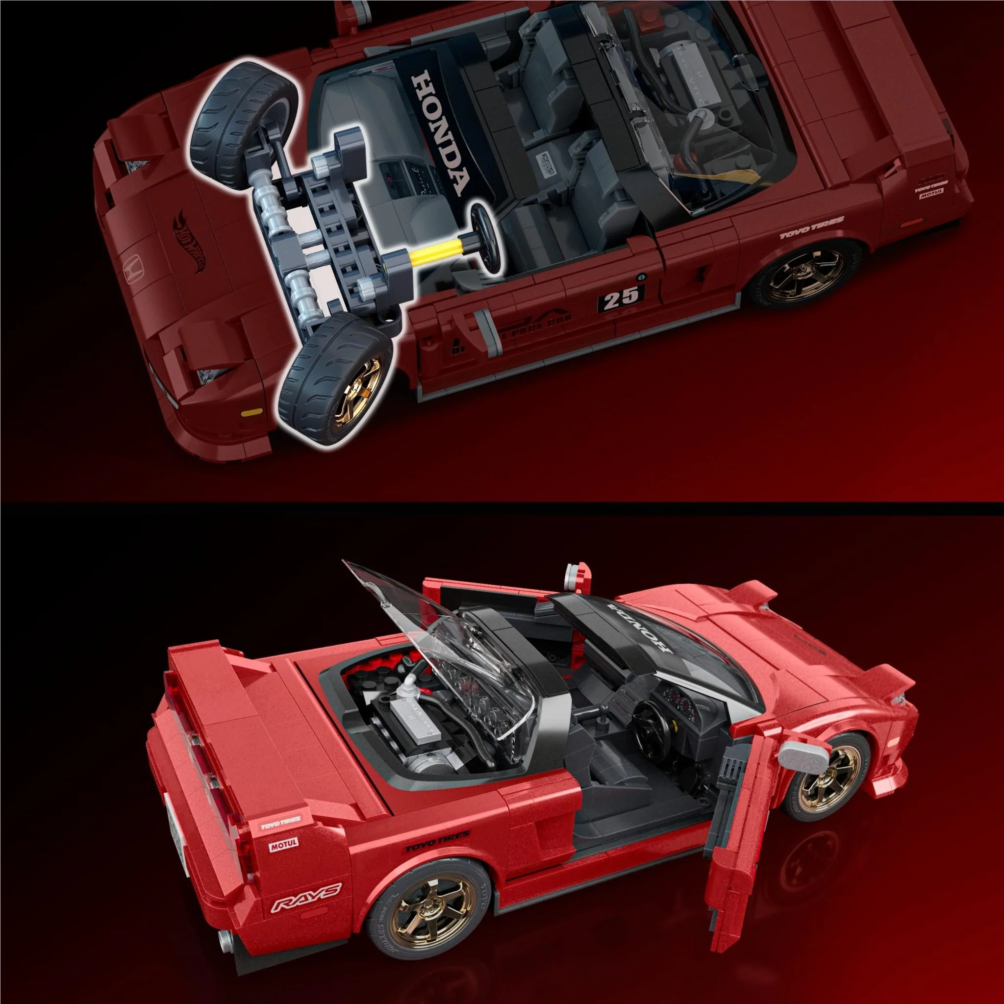 Mattel Brick Shop Hot Wheels '90 Acura NSX (876 pieces) - Image 5