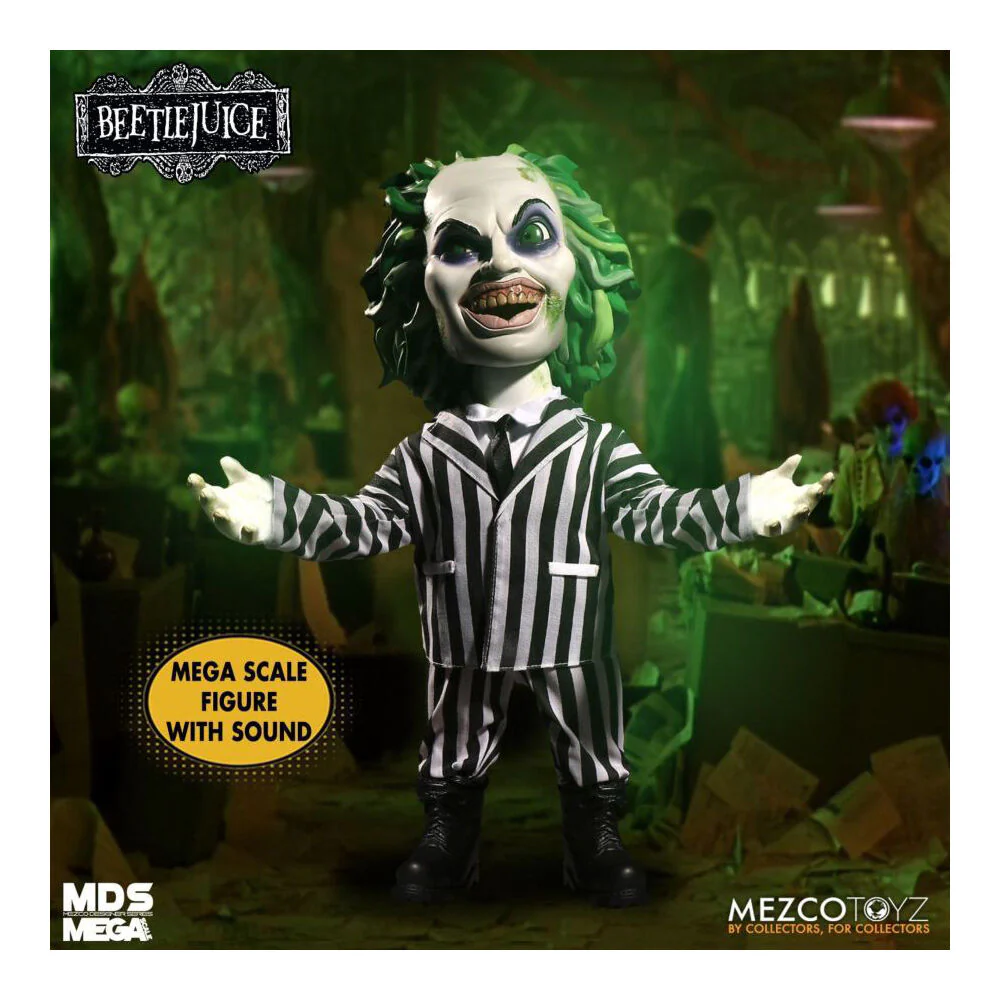 Mezco Toyz Talking Beetlejuice Mega Scale Action Horror Figure Toy 38x20cmcm - Image 2