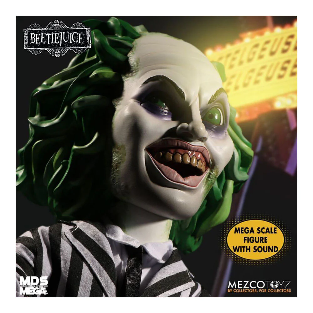 Mezco Toyz Talking Beetlejuice Mega Scale Action Horror Figure Toy 38x20cmcm - Image 4