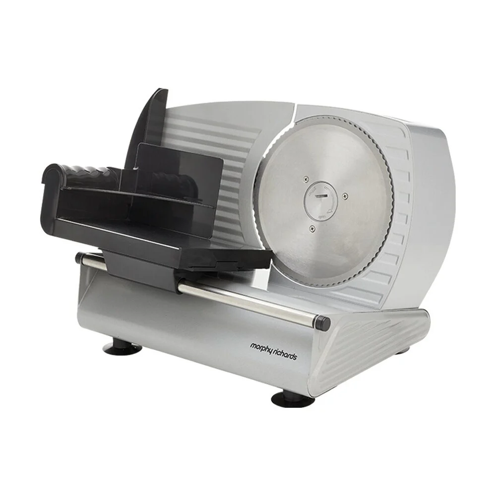 Morphy Richards Electric Food Slicer 200W DC Motor Stainless Steel (Silver)