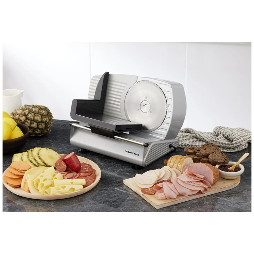 Morphy Richards Electric Food Slicer 200W DC Motor Stainless Steel (Silver) - Image 3