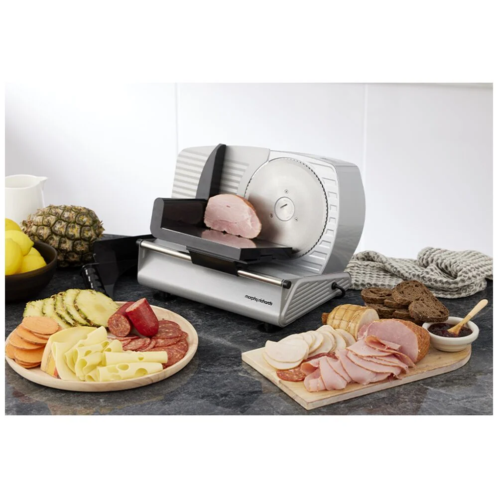 Morphy Richards Electric Food Slicer 200W DC Motor Stainless Steel (Silver) - Image 4