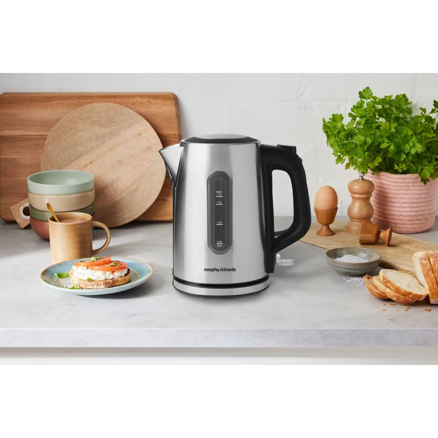 Morphy Richards Equip 1.7L Stainless Steel Electric Jug Kettle with 360d Base - Image 4