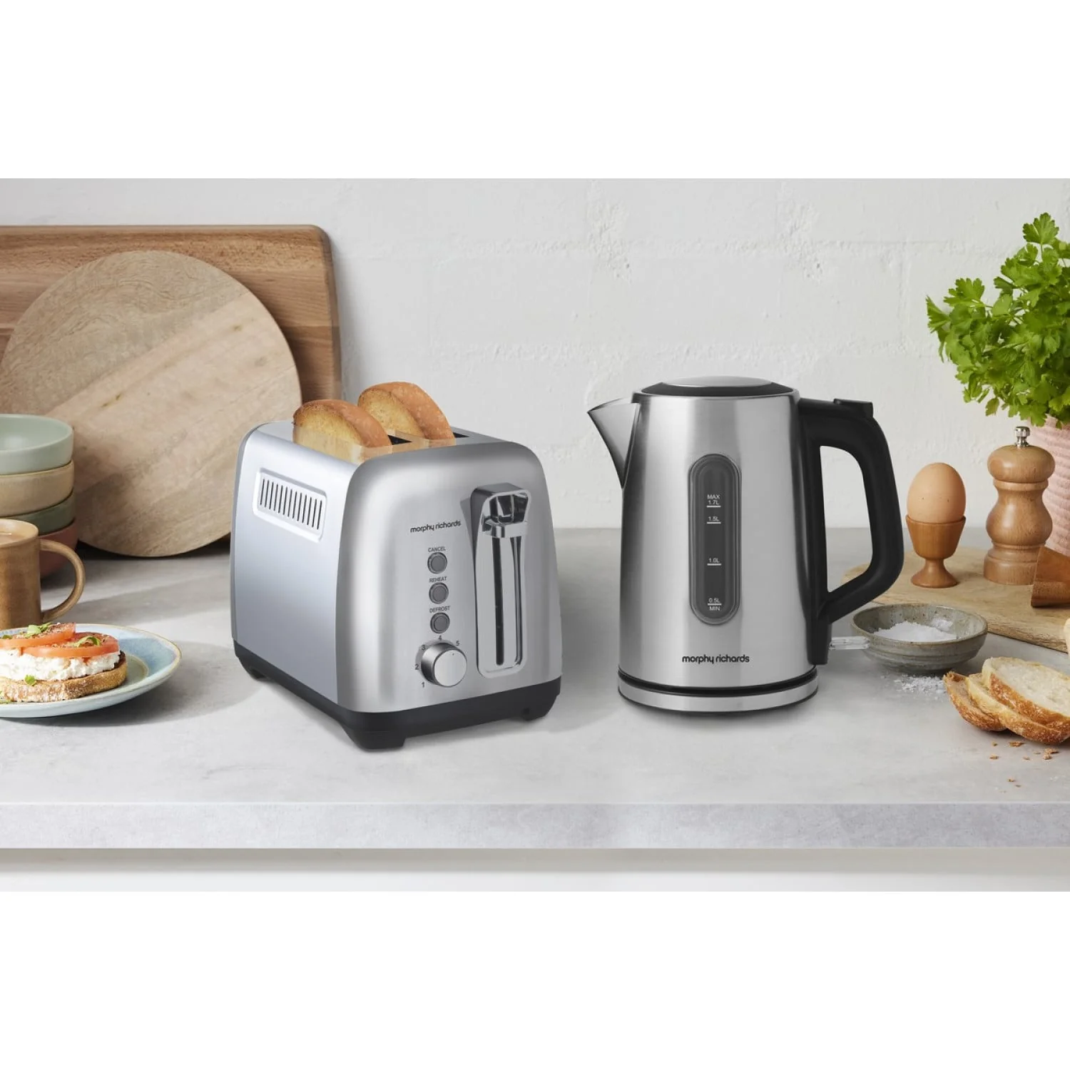 Morphy Richards Equip 1.7L Stainless Steel Electric Jug Kettle with 360d Base - Image 5