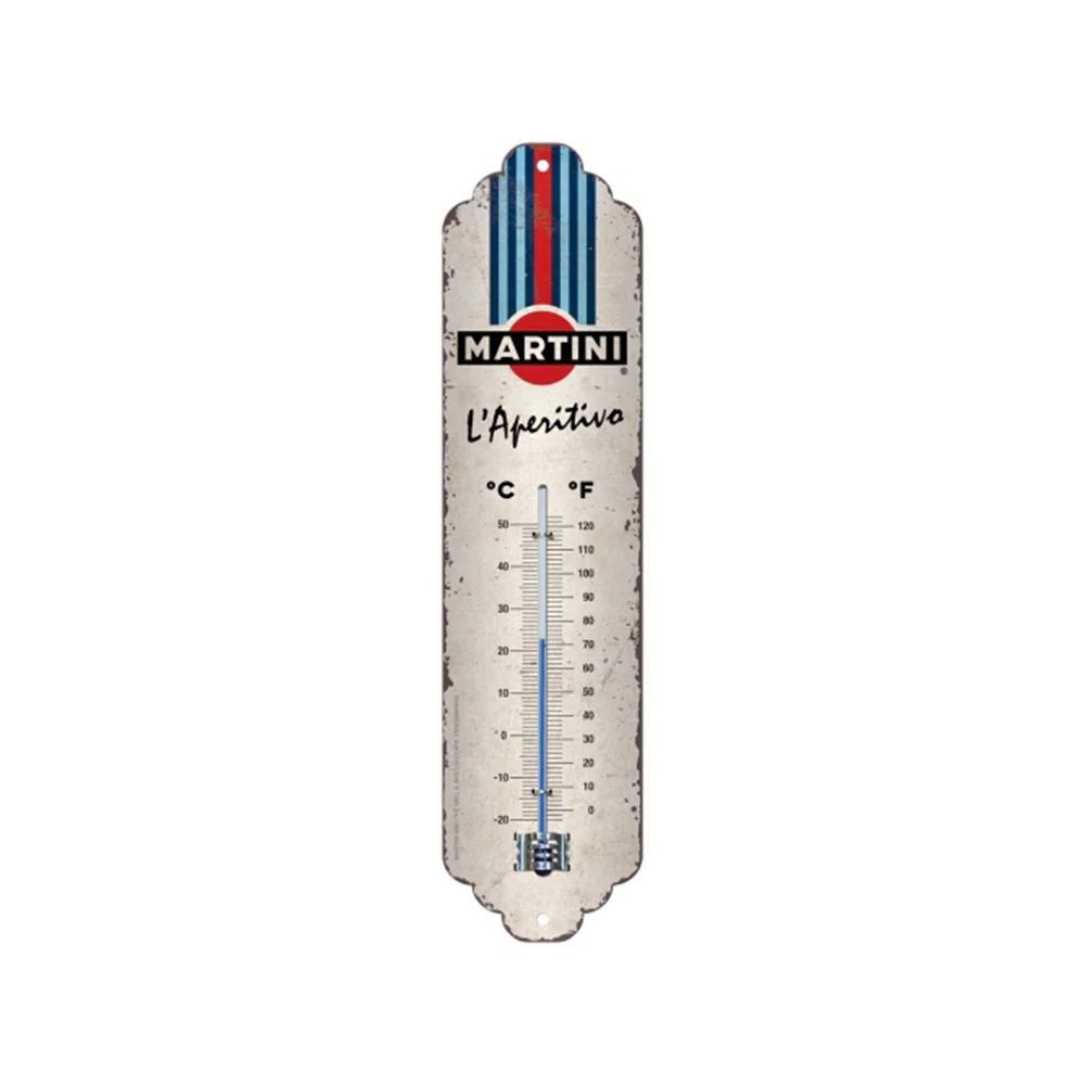 Nostalgic-Art Wall Metal Thermometer Martini L'Aperitivo Racing Stripes 28x6.5cm