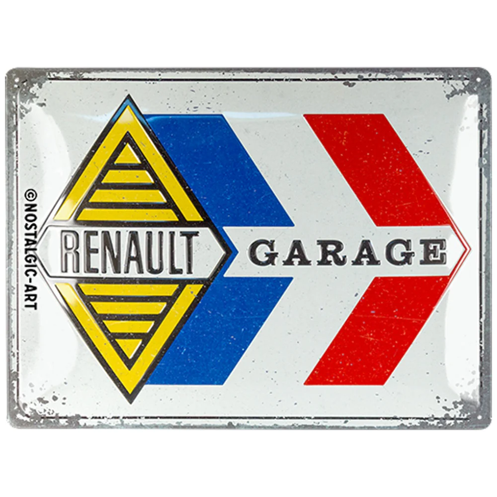 Nostalgic-Art Wall Mount Large Sign Renault Garage Red/White/Blue 30x40x0.5cm