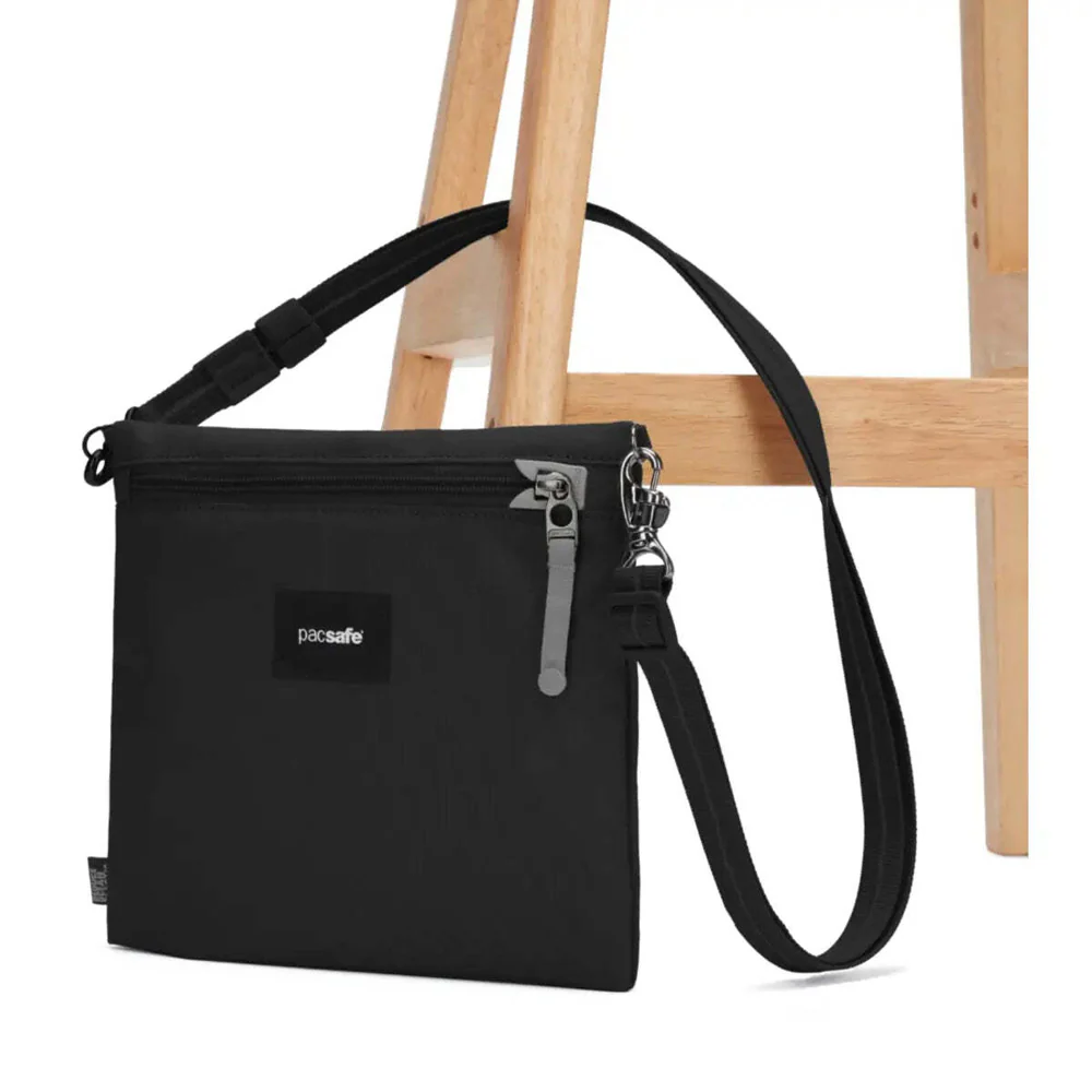 Pacsafe Go Anti-Theft Crossbody Pouch - Jet Black - Image 5