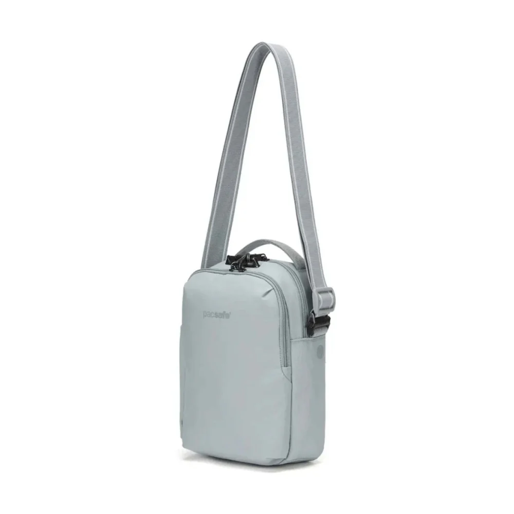 Pacsafe V Tour Anti-Theft RFID Blocking Tablet Fit Crossbody Bag Digital Grey - Image 5