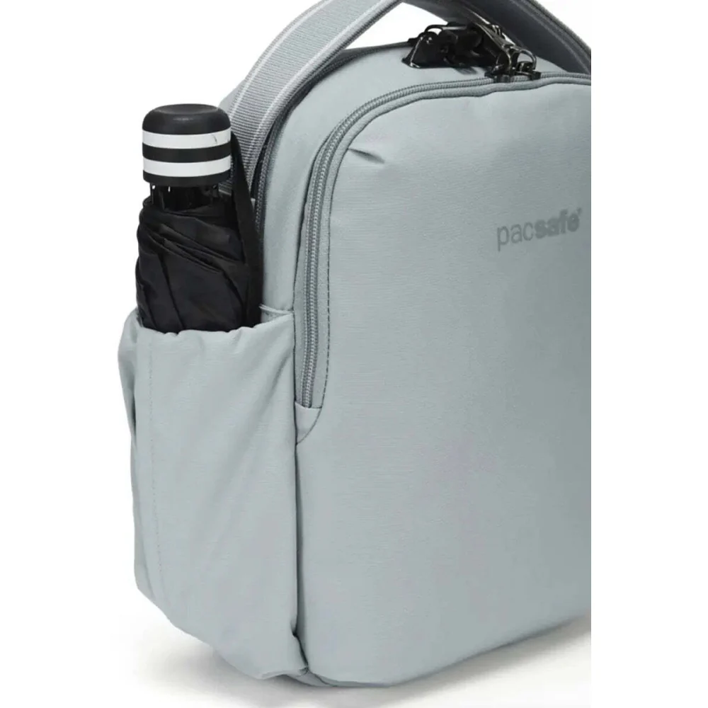 Pacsafe V Tour Anti-Theft RFID Blocking Tablet Fit Crossbody Bag Digital Grey - Image 7