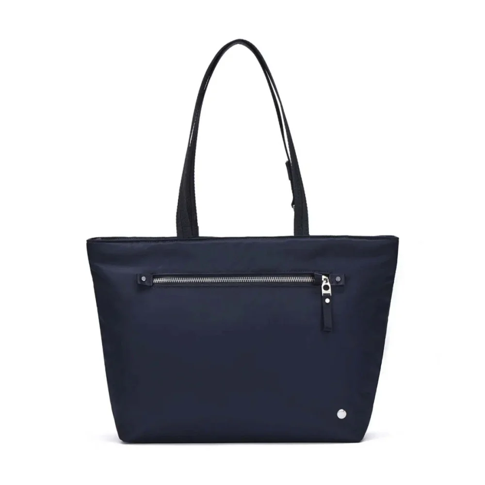Pacsafe W Anti-Theft RFID Blocking Carryall 13" Laptop Tote Bag Navy
