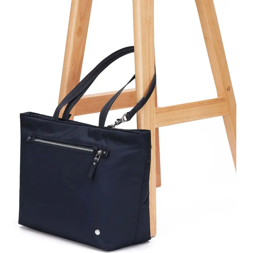 Pacsafe W Anti-Theft RFID Blocking Carryall 13" Laptop Tote Bag Navy - Image 6