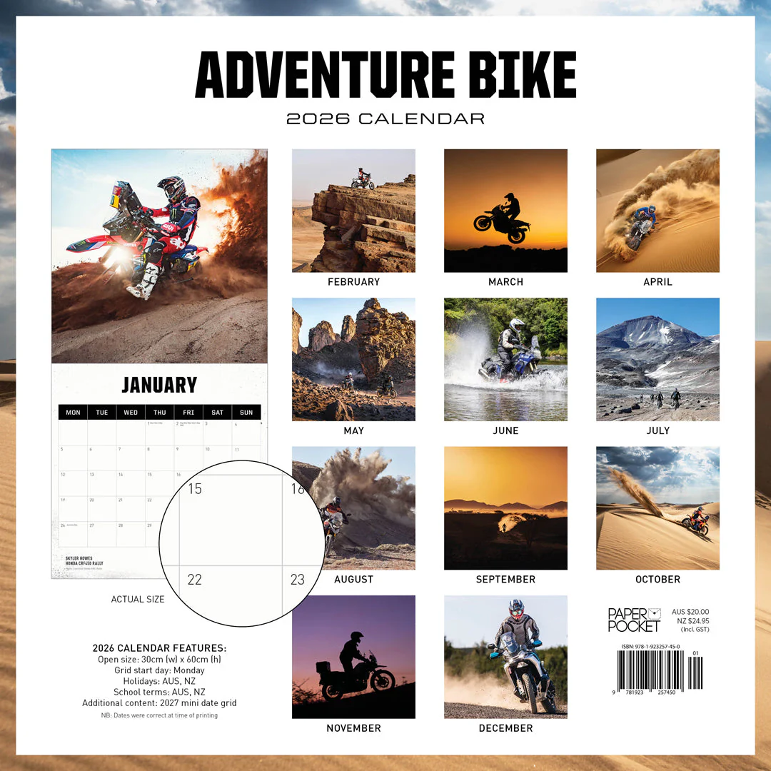 Paper Pocket Adventure Bike 2026 Calendar - Image 4