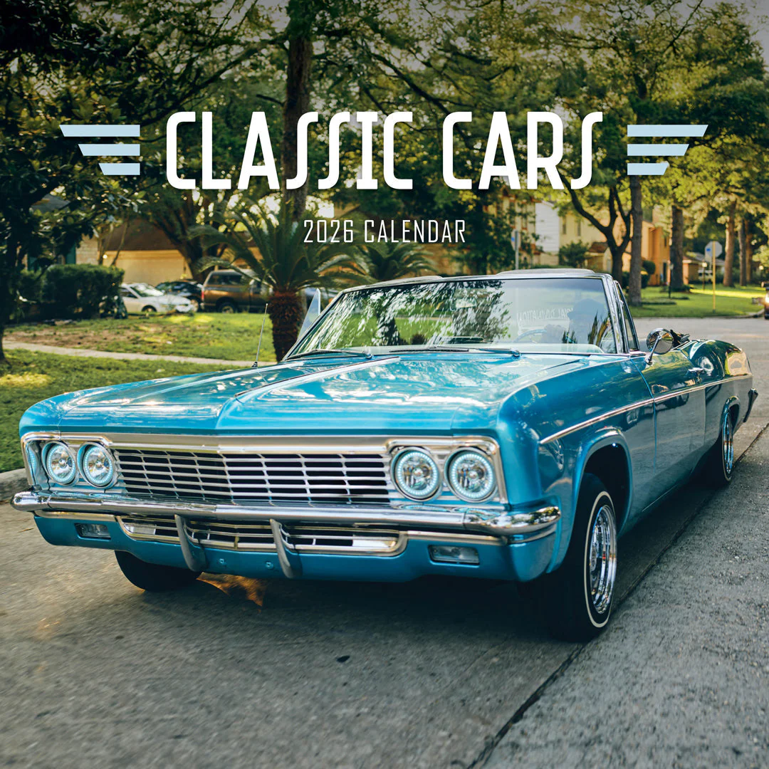 Paper Pocket Classic Cars 2026 Calendar