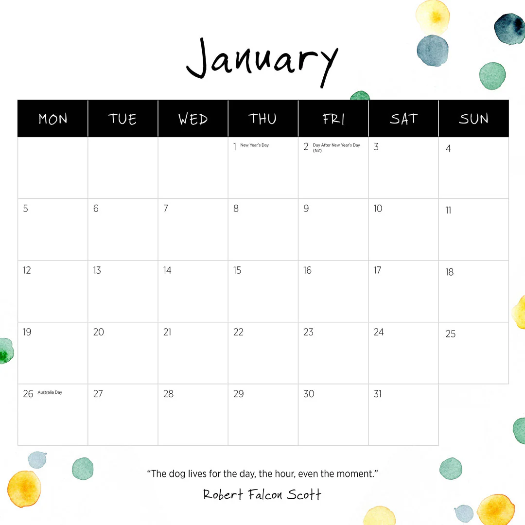 Paper Pocket Illustrated Dogs 2026 Calendar - Image 3
