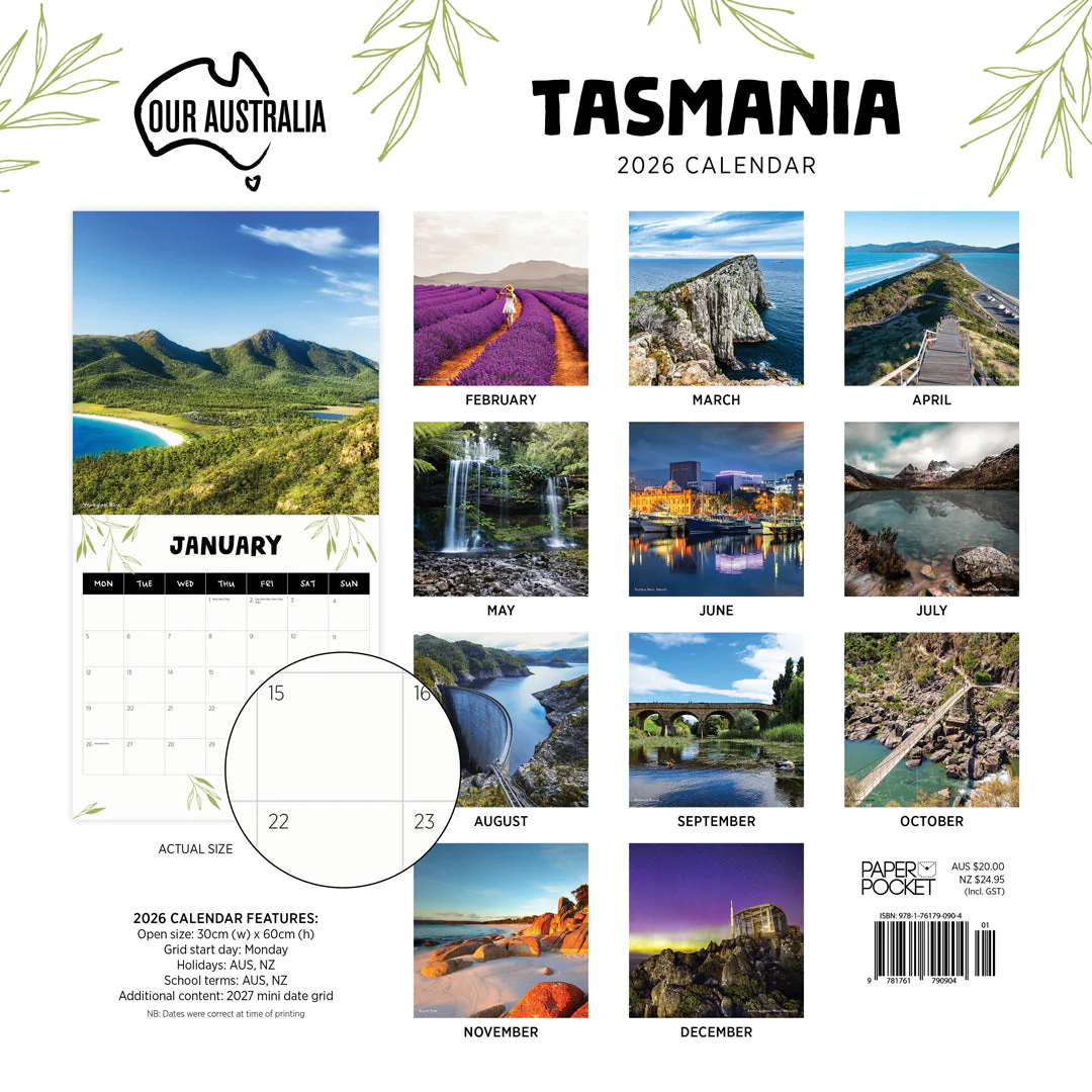 Paper Pocket Our Australia Tasmania 2026 Calendar - Image 4