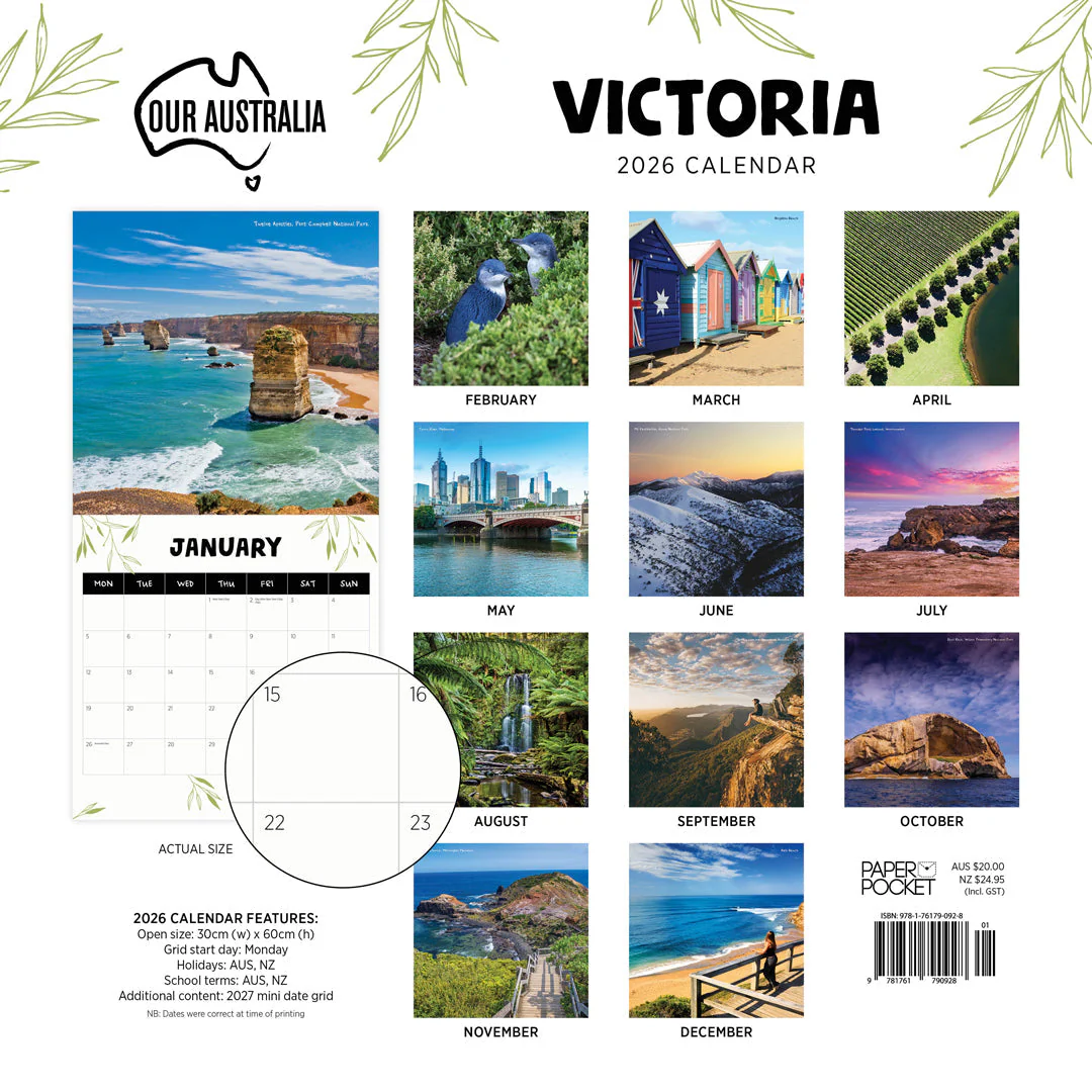 Paper Pocket Our Australia Victoria 2026 Calendar - Image 4