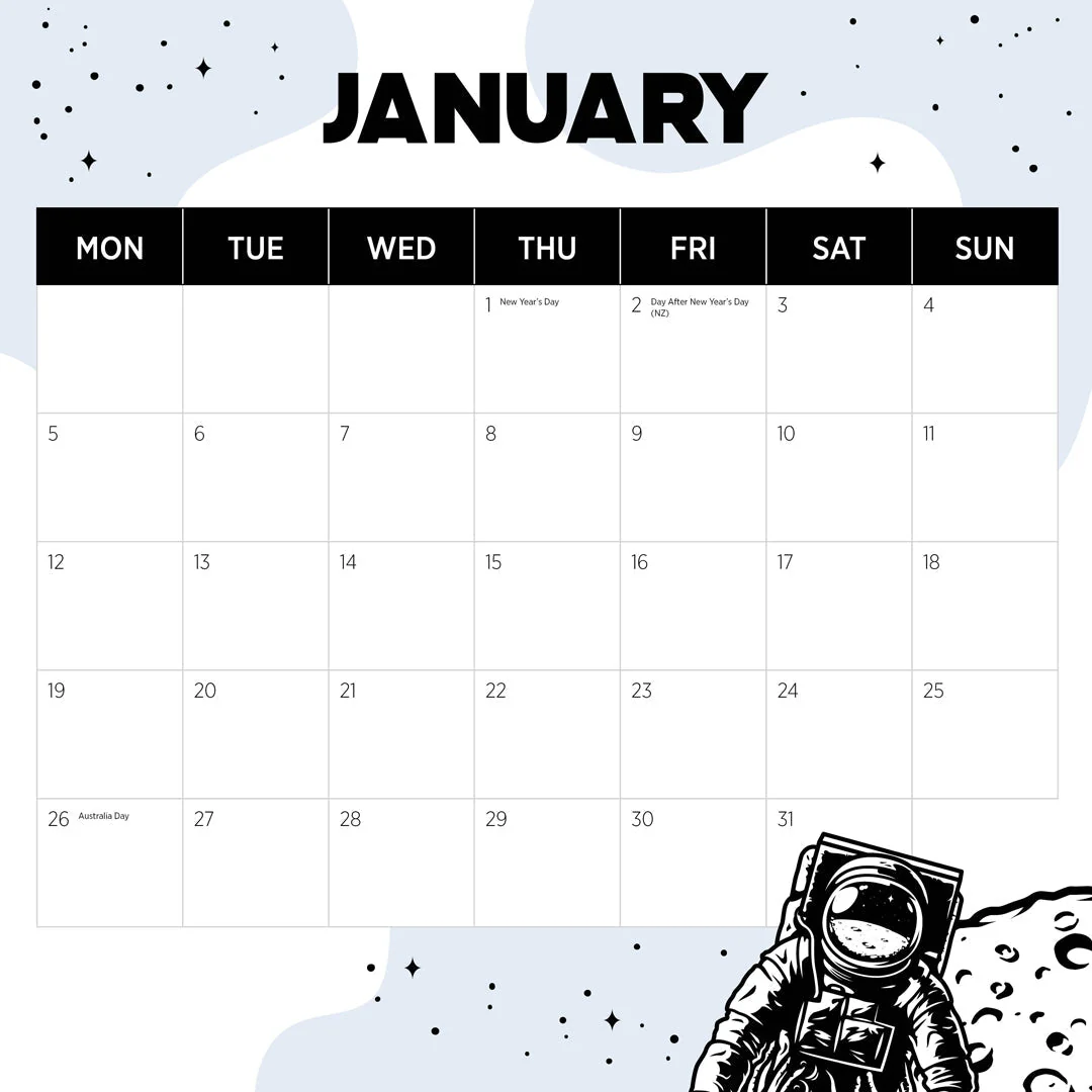 Paper Pocket The Milky Way (The Galaxy) 2026 Calendar - Image 3