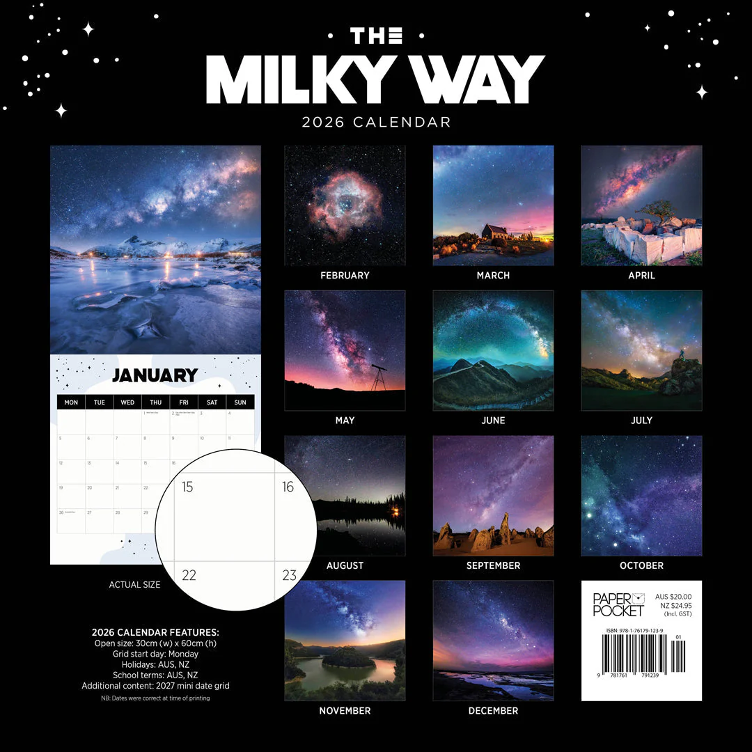 Paper Pocket The Milky Way (The Galaxy) 2026 Calendar - Image 4
