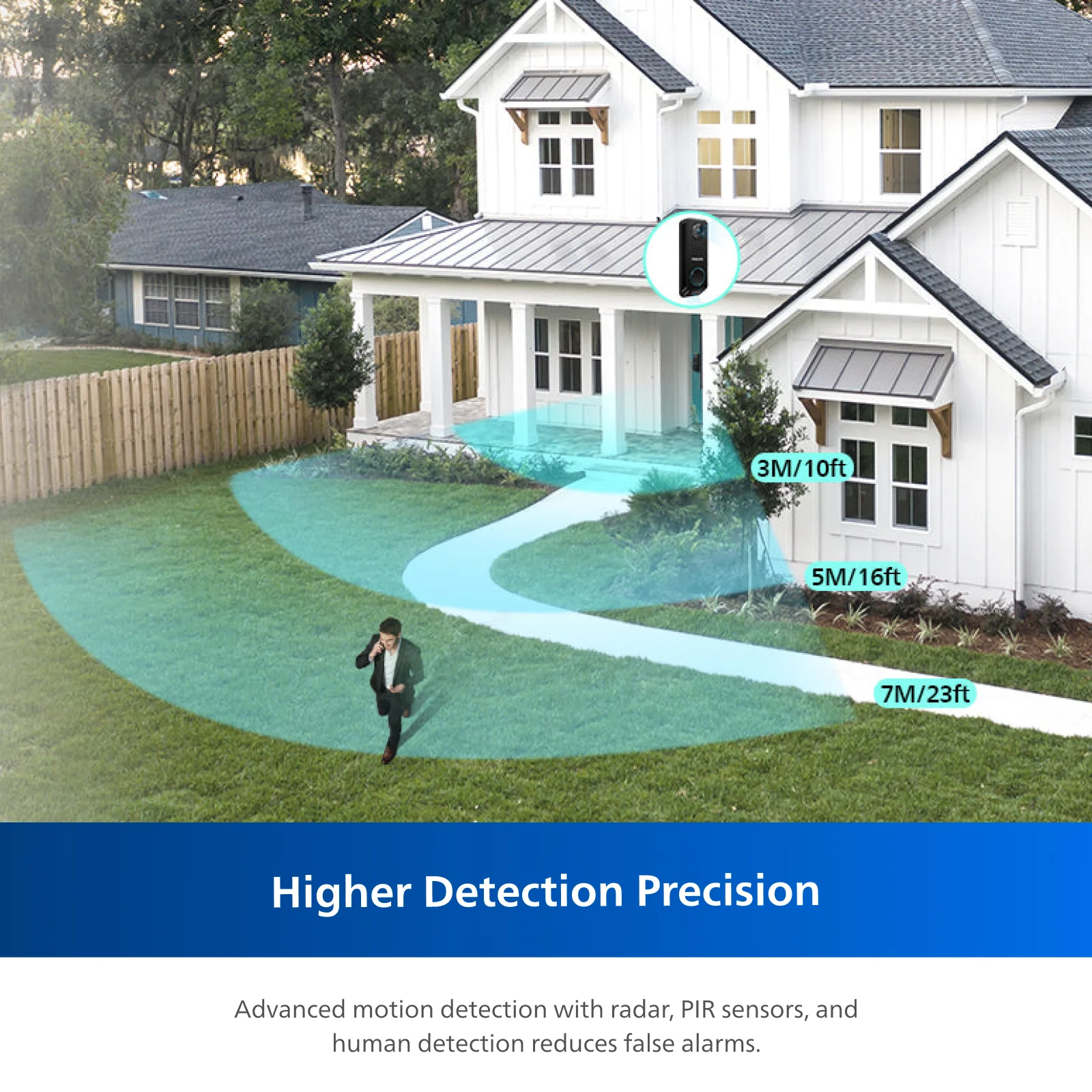 Philips 2K Dual‑Camera Smart Video Doorbell with Chime - Image 2