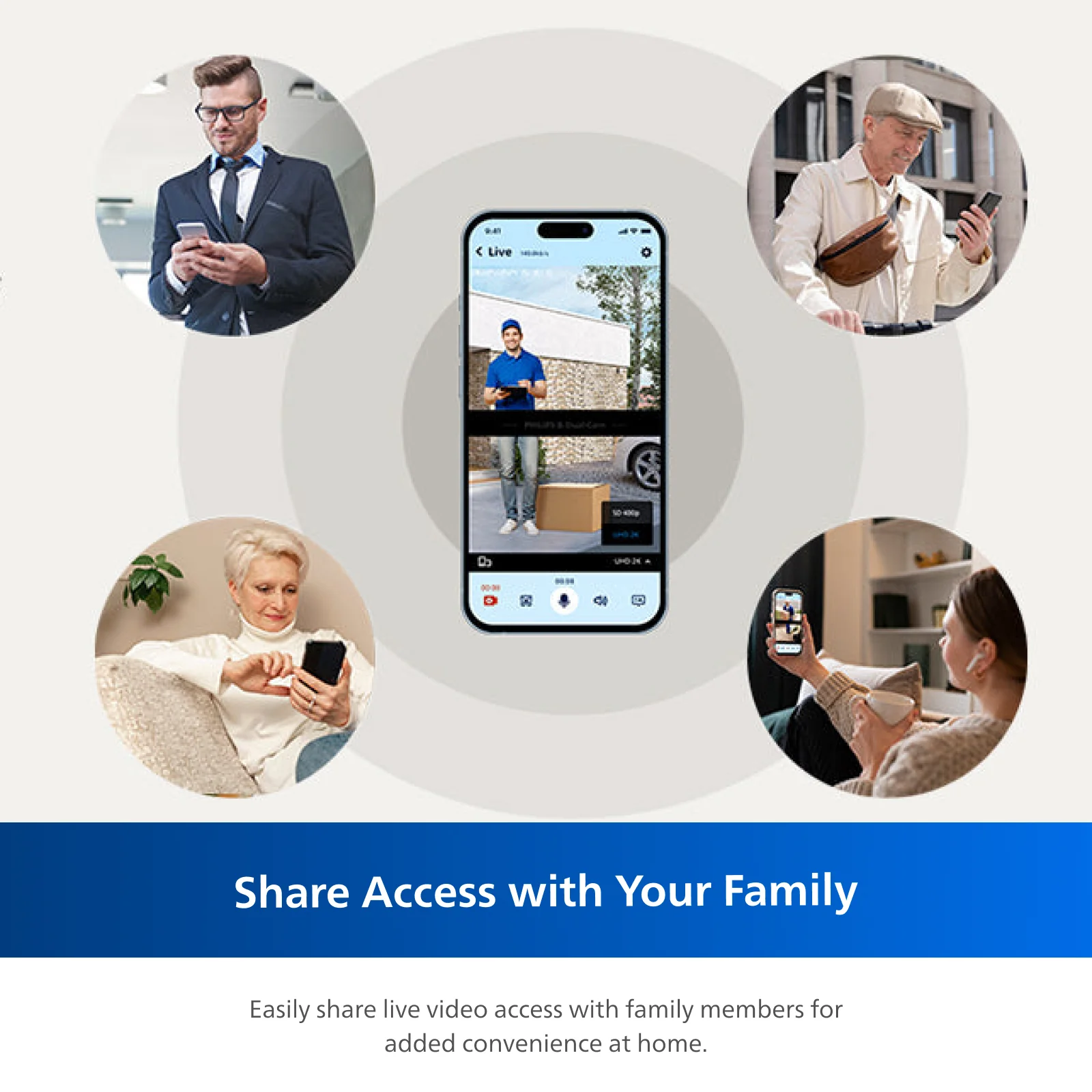 Philips 2K Dual‑Camera Smart Video Doorbell with Chime - Image 7