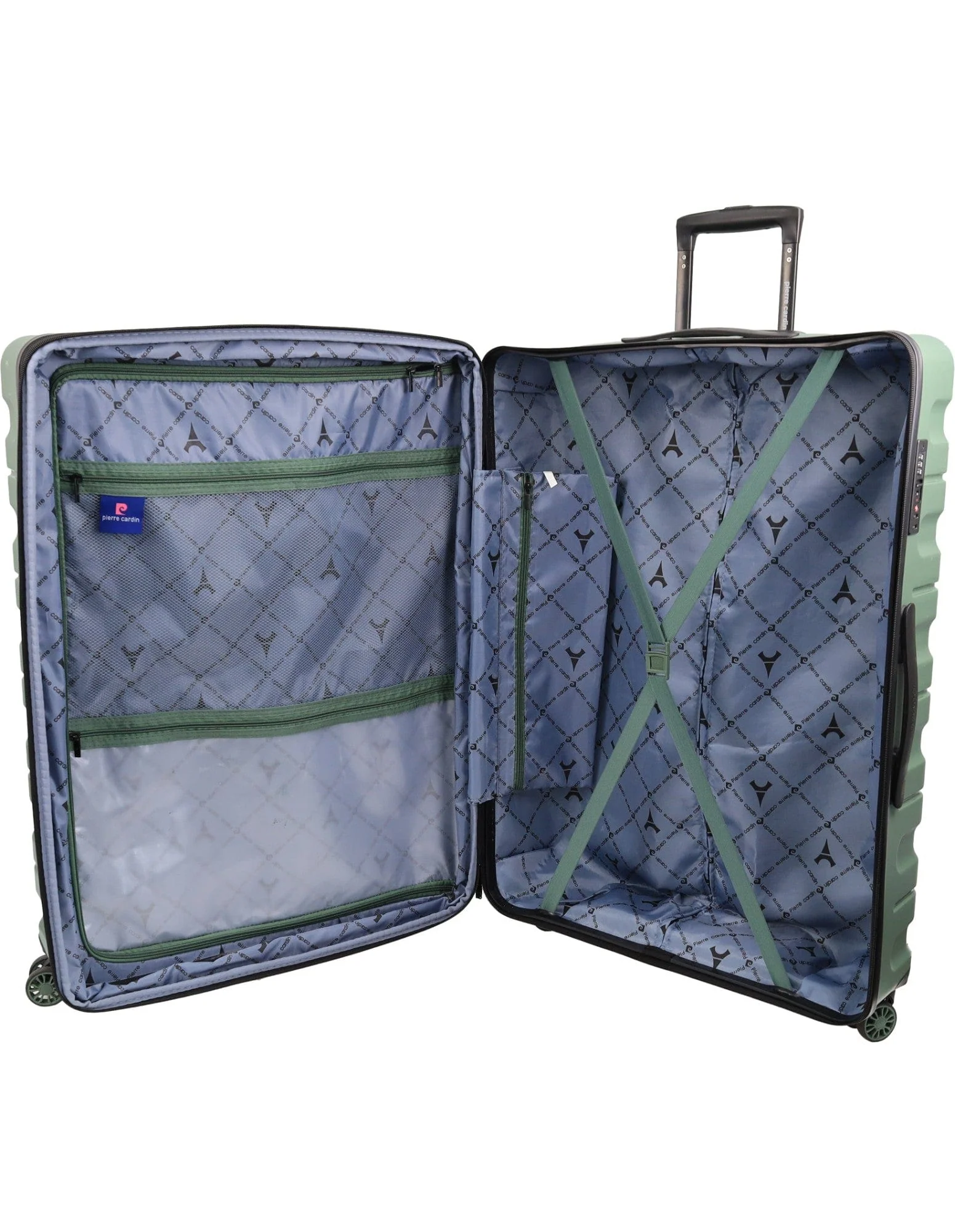 Pierre Cardin 4 Wheel Large Hard-Shell Suitcase Travel Luggage 80cm Moss - Image 5
