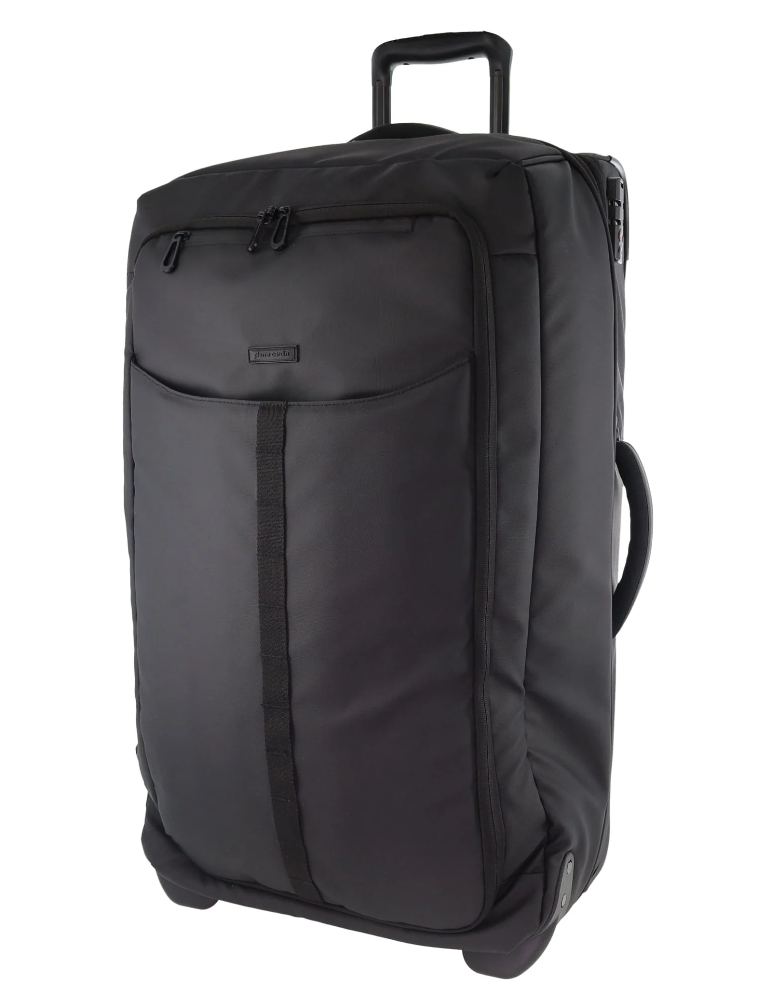 Pierre Cardin 4 Wheel Large Soft-Shell Travel Trolley Case Luggage 72cm Black