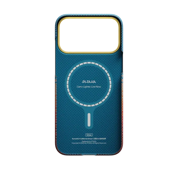 PITAKA Aramid Fibre Sunset2.0-California Dream 03 Edge Case for iPhone 17 Pro Max - Image 3