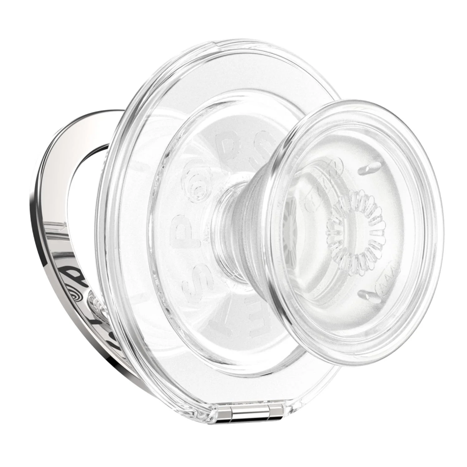 PopSockets PopGrip MagSafe Phone Grip/Stand with Swappable Top Kickout (Clear)