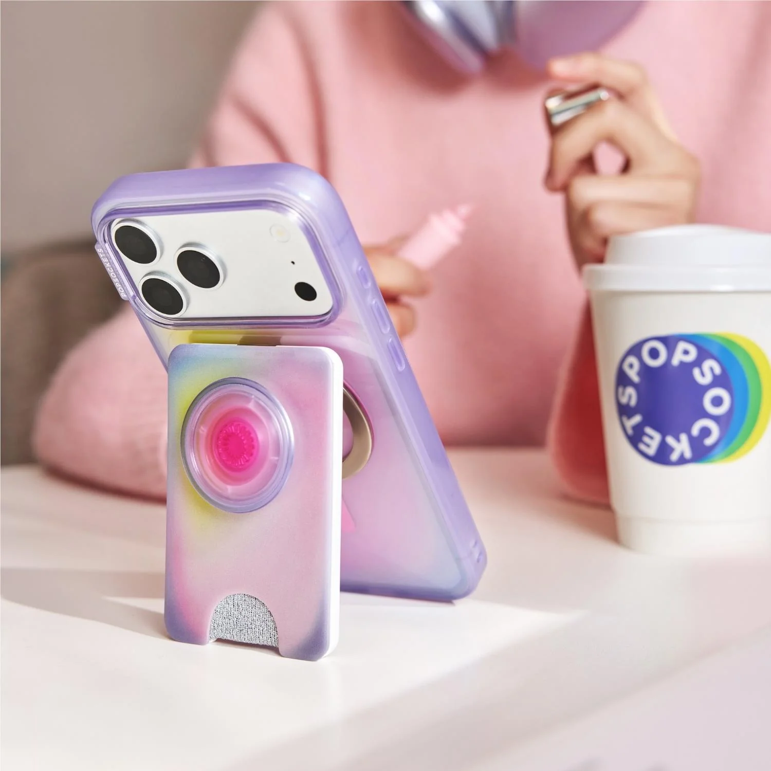 PopSockets PopWallet+ MagSafe Kick-Out Phone Wallet and Stand (Aura) - Image 8