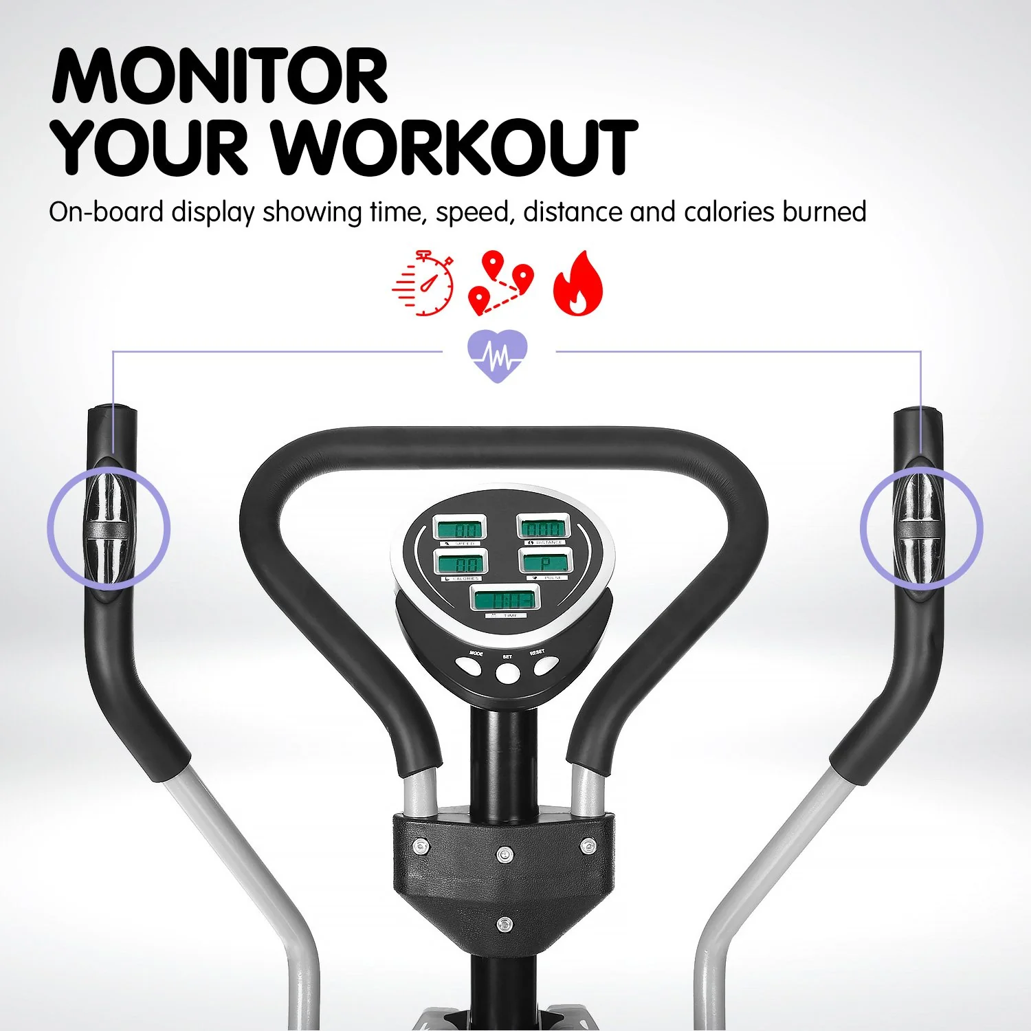 Powertrain 6-in-1 Elliptical Cross Trainer Bike with Weights and Twist Disc - Image 4