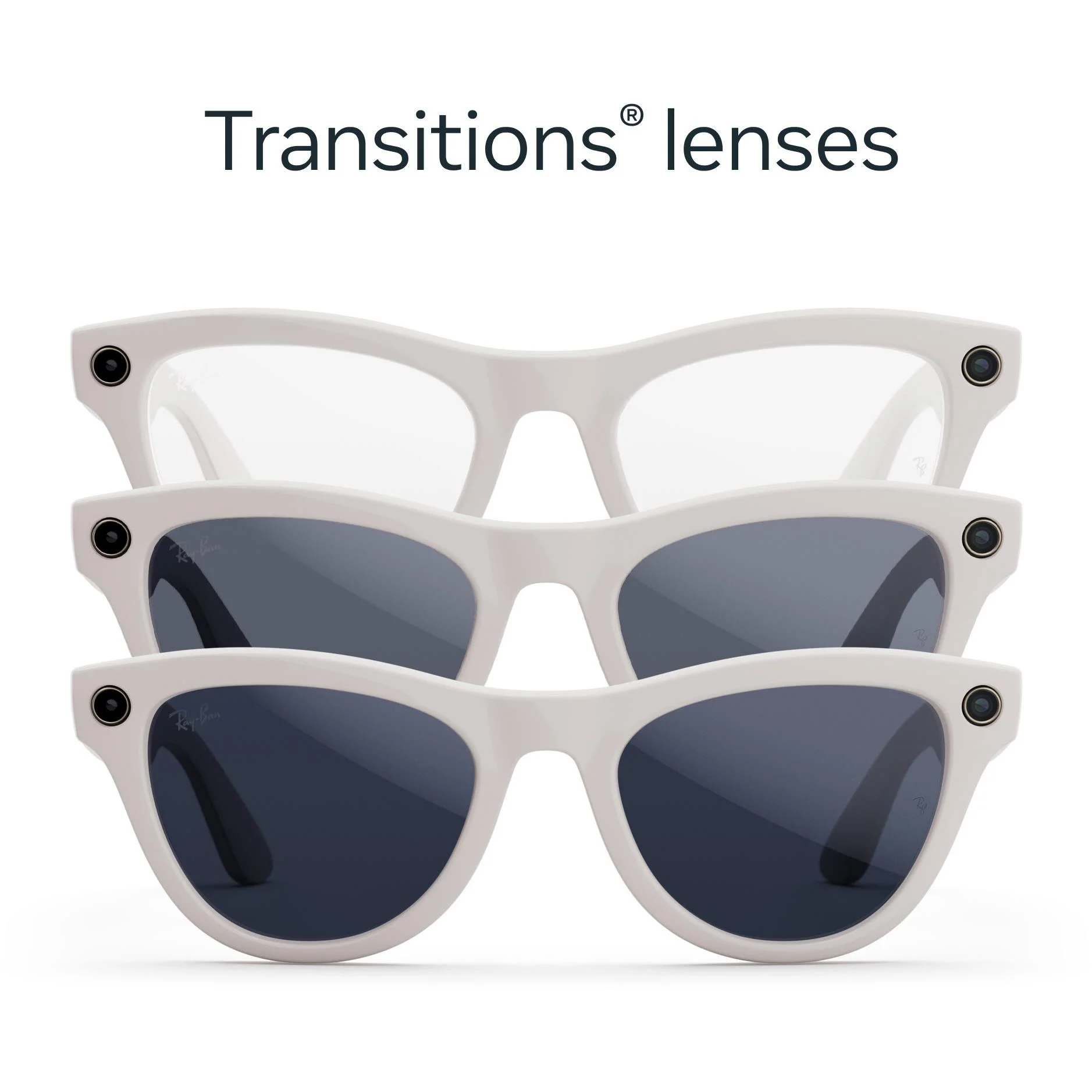 Ray-Ban | Meta Skyler Gen 1 AI Glasses (Shiny Chalky Grey/Sapphire Transitions) - Image 2
