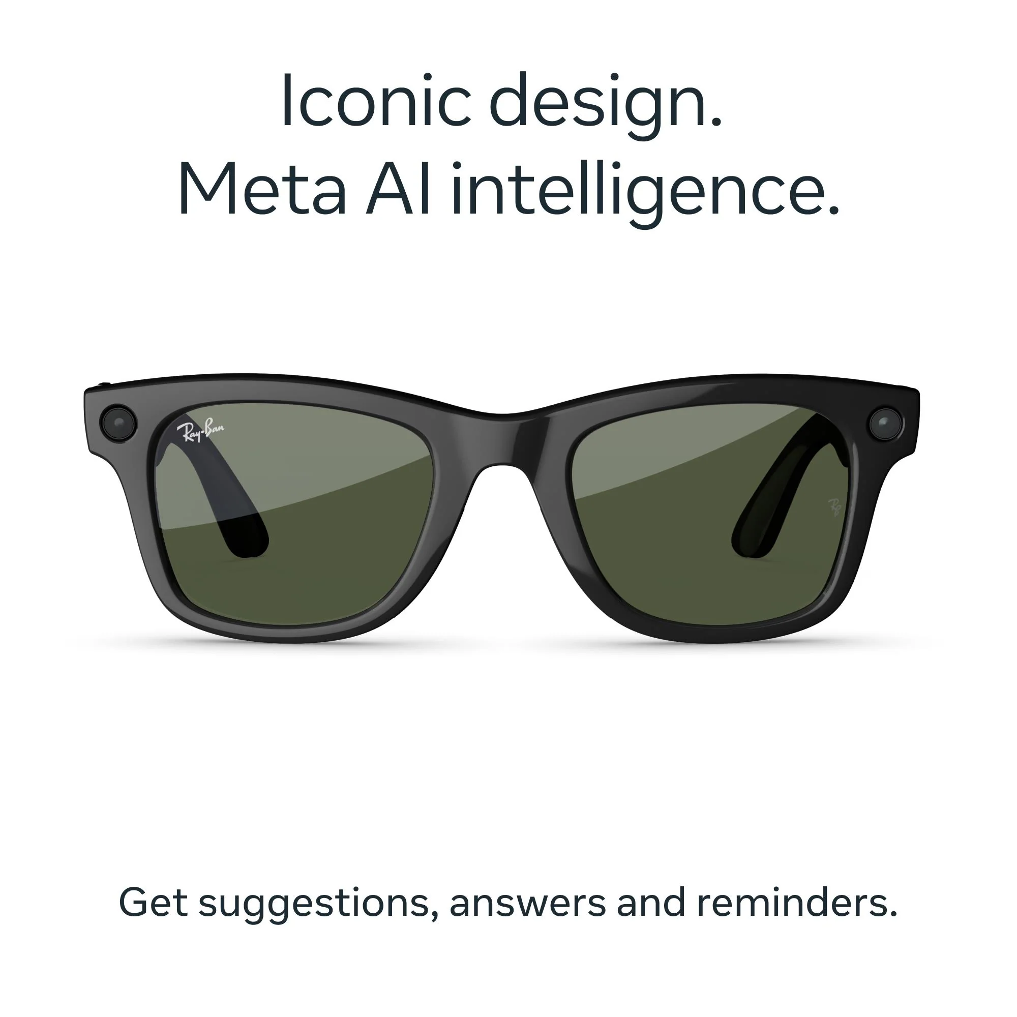 Ray-Ban | Meta Wayfarer Large Gen 2 AI Glasses (Shiny Black/Green) - Image 2