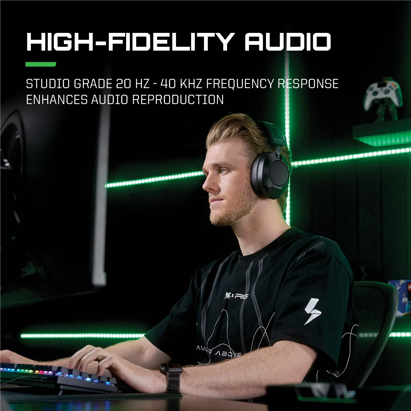 RIG R8 SPECTRE PRO HX Dual Wireless Gaming Headset and Base Station for Xbox (Black) - Image 4