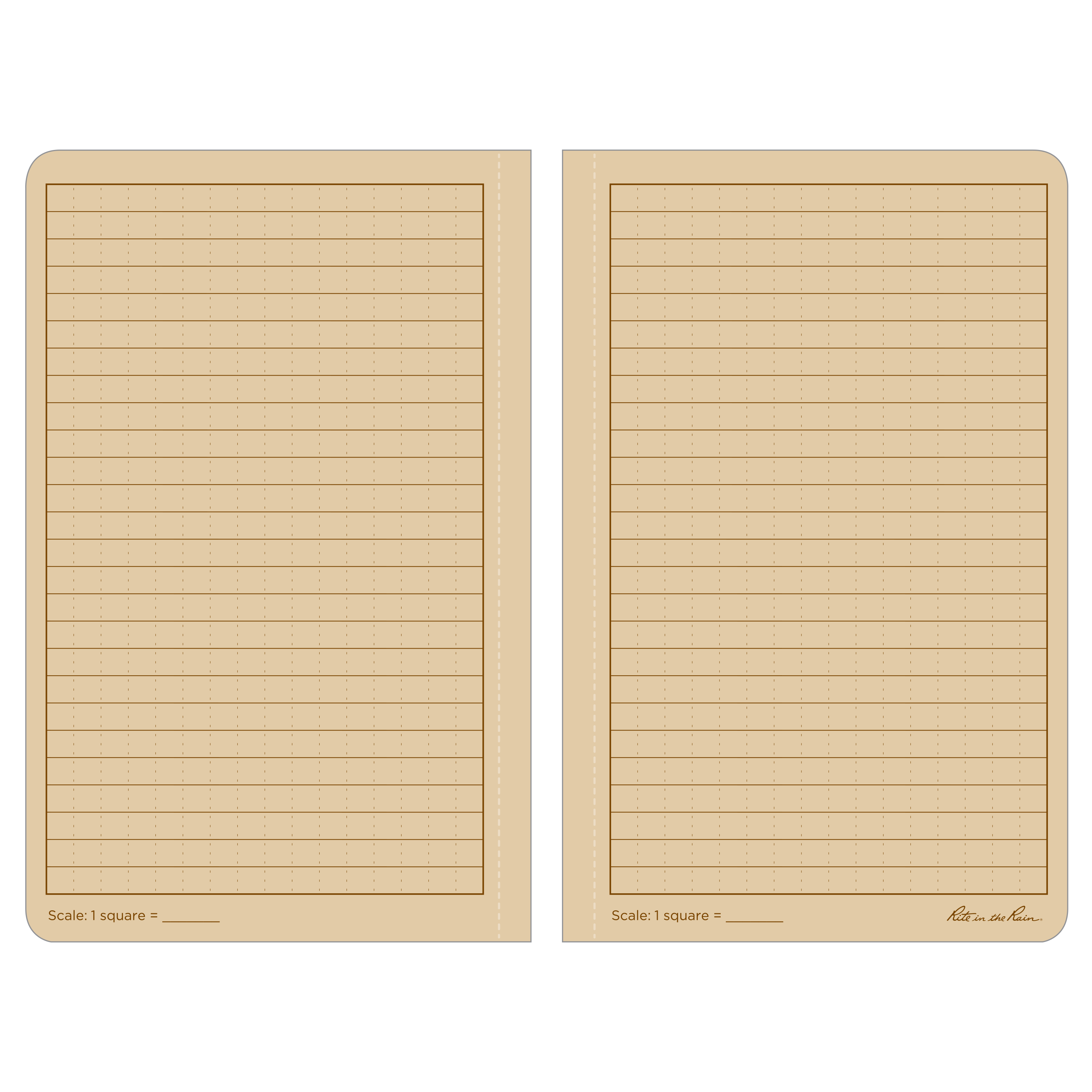 Rite In The Rain Bound Soft Cover 4.25 x 7.25 Field Flex Book - Universal - Tan - Image 3