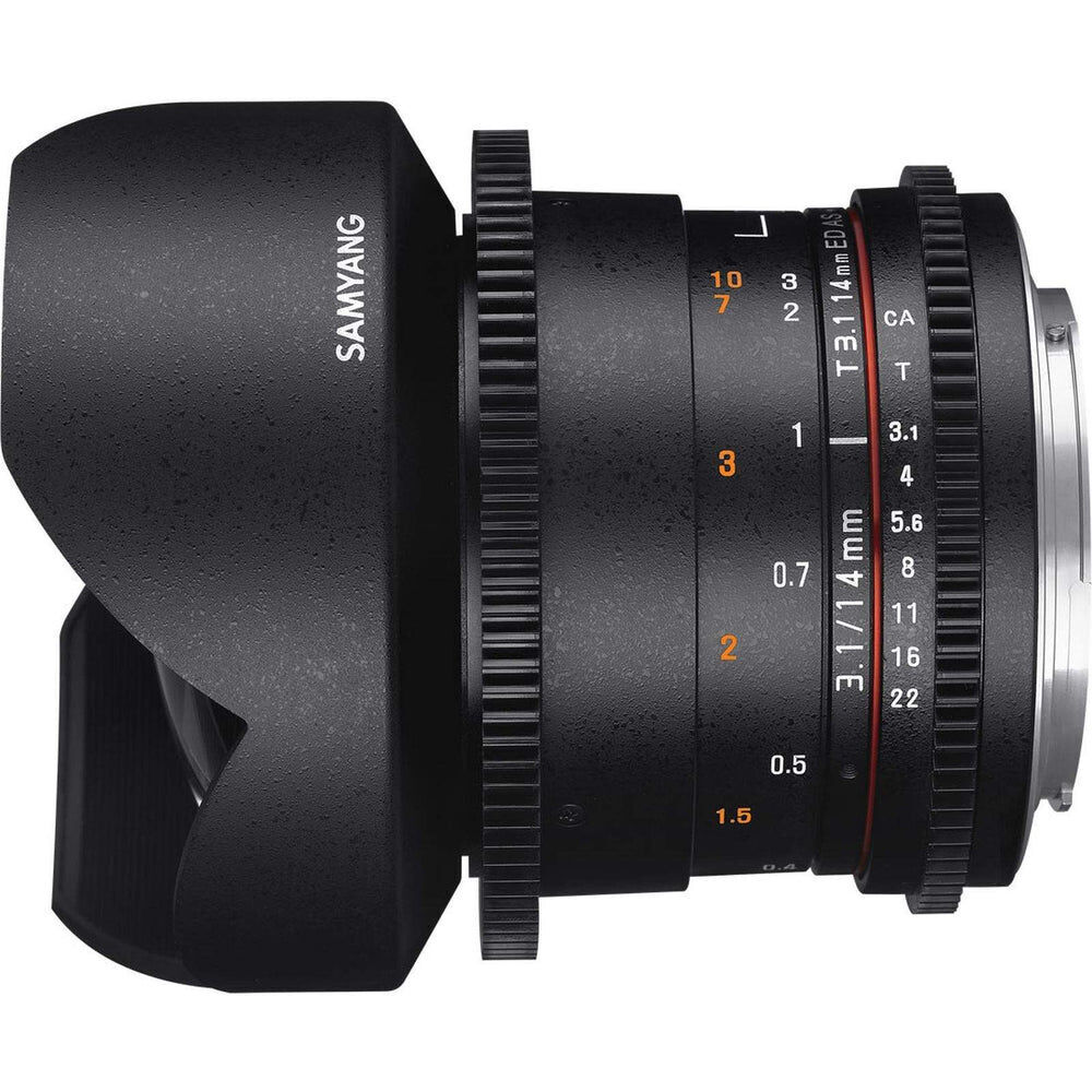 Samyang 14mm T3.1 MK2 VDSLR Lens For Fuji X Full Frame (Black) - Image 2