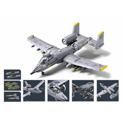 Sluban 1/44 701pc Model Bricks A10CS Attack Aircraft - Image 3
