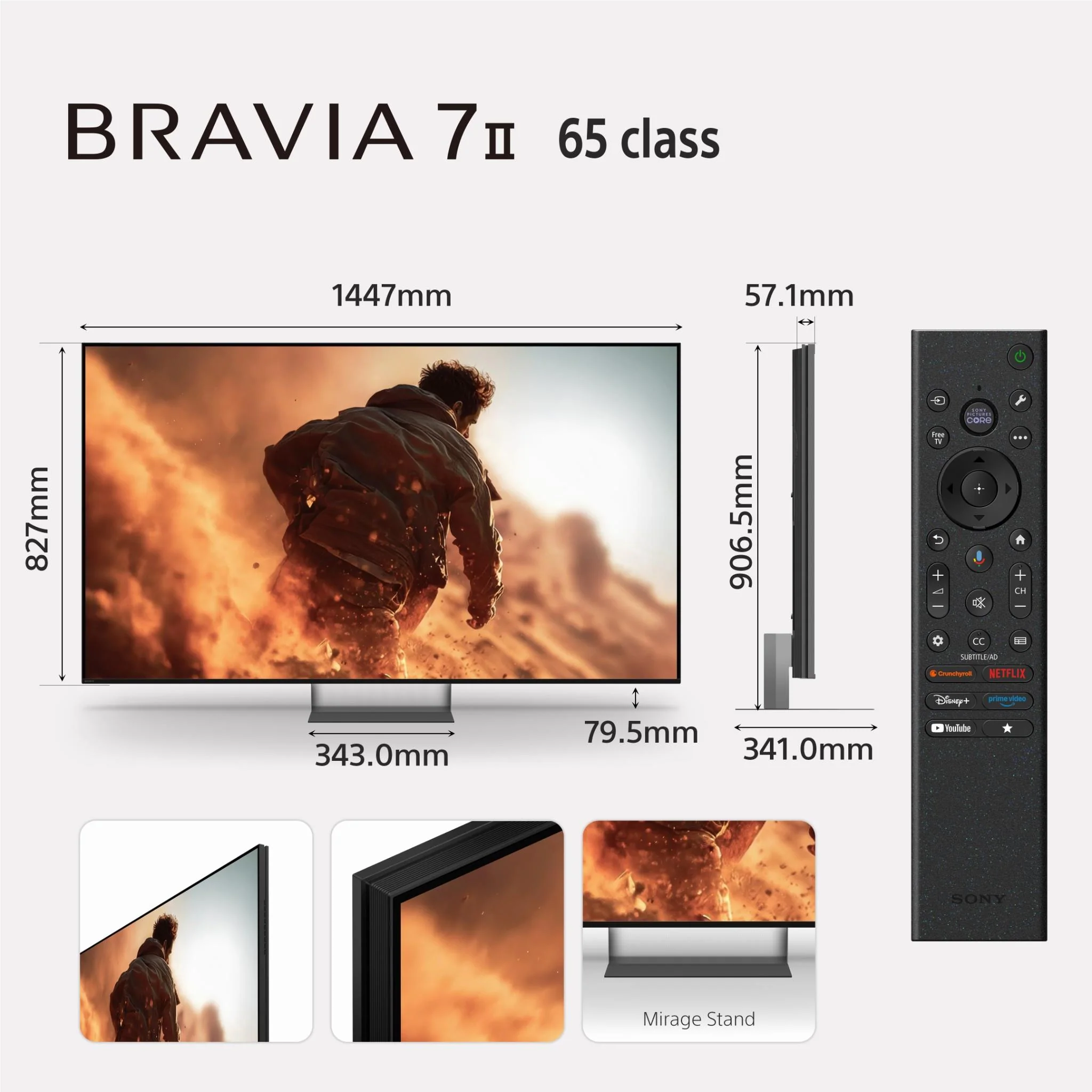 Sony 65" BRAVIA 7 II True RGB Mini-LED AI 4K Google TV [2026] - Image 12