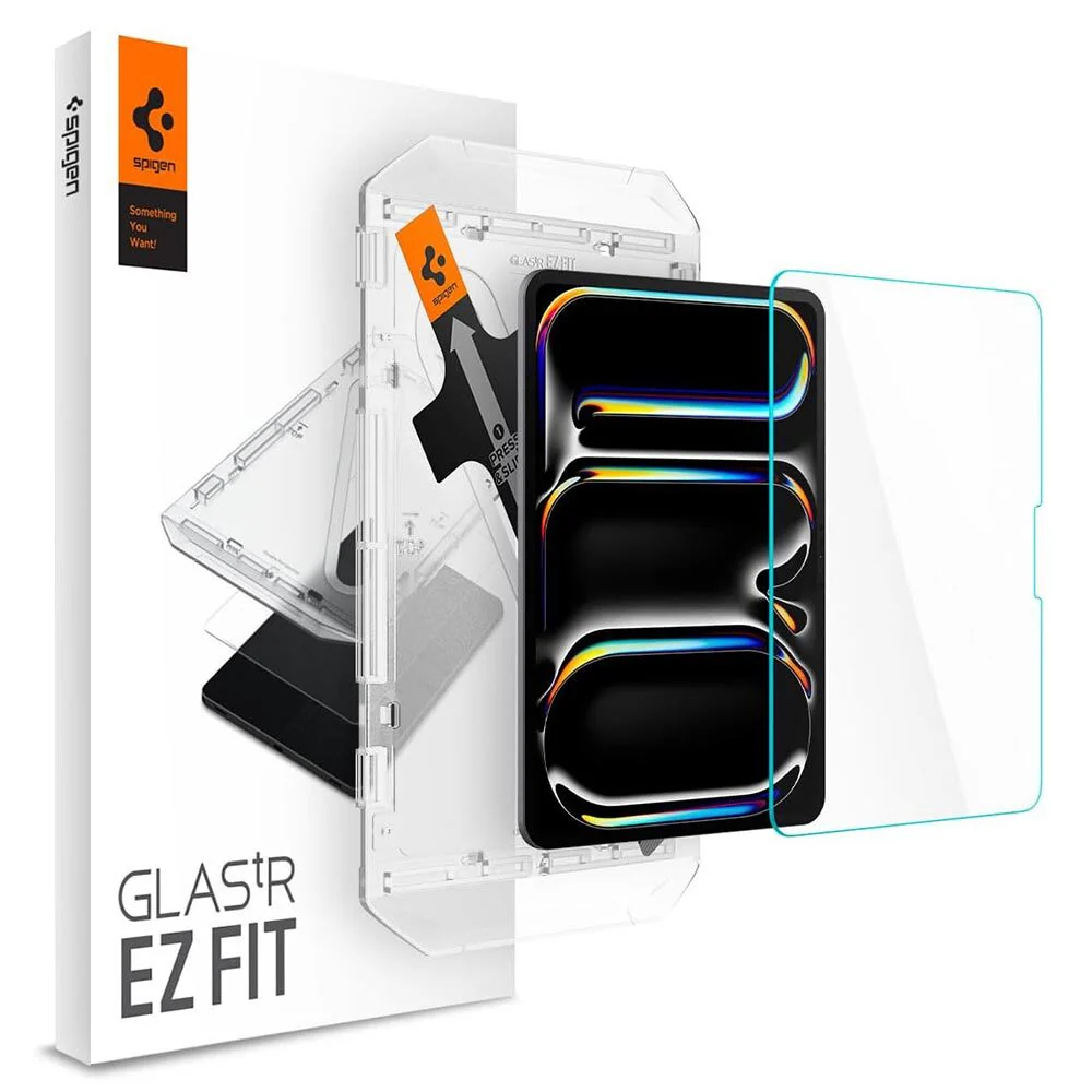 Spigen Apple iPad Pro 11 M5/M4 (2025/2024) EZ Fit GLAS.tR Slim 1PC Glass Screen Protector (Clear)