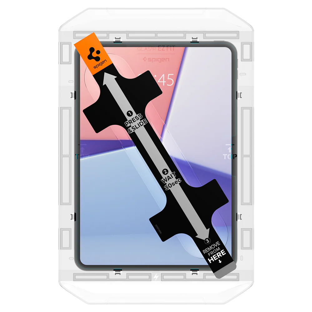 Spigen Apple iPad Pro 11 M5/M4 (2025/2024) EZ Fit GLAS.tR Slim 1PC Glass Screen Protector (Clear) - Image 3