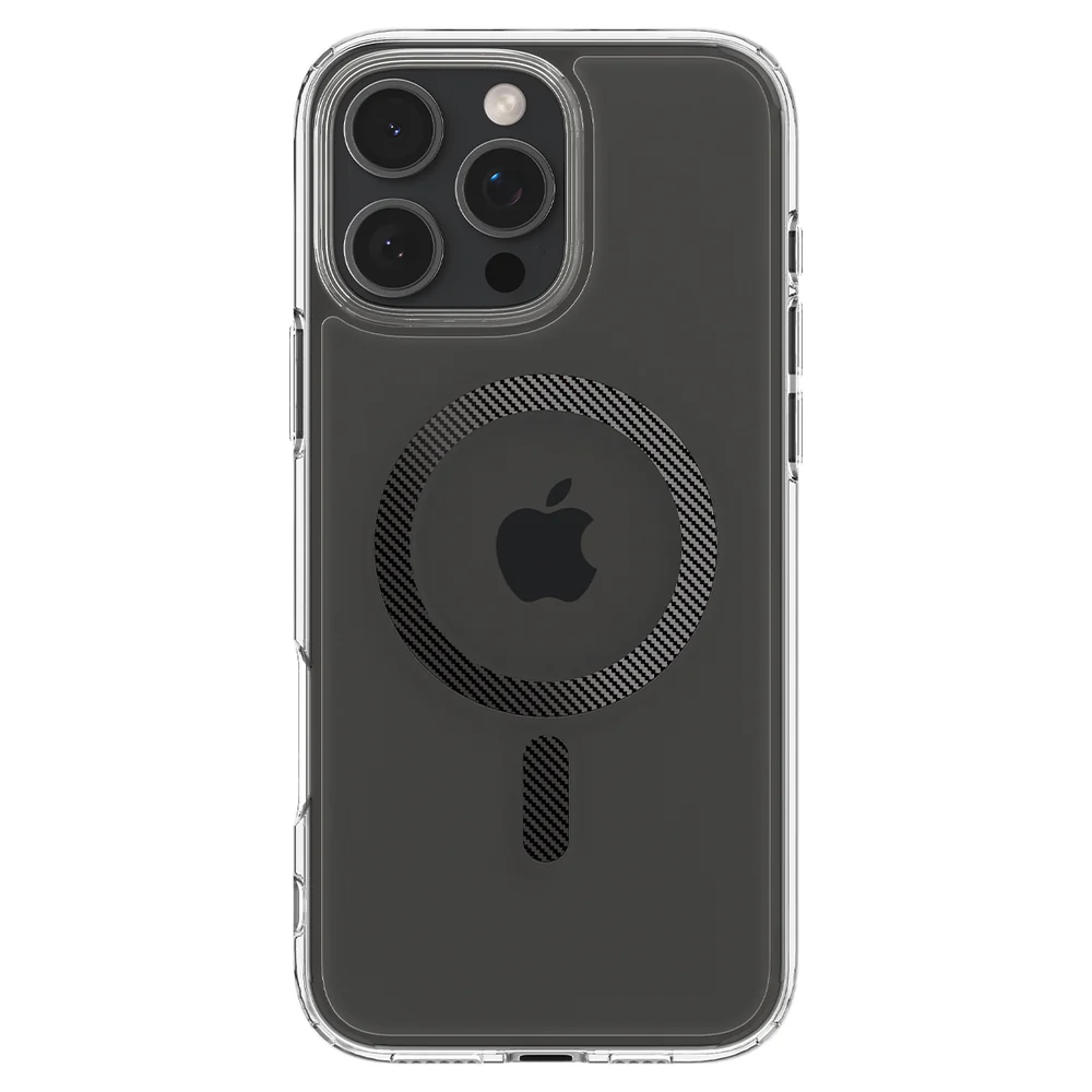 Spigen Apple iPhone 16 Pro Ultra Hybrid (MagFit) Case (Clear Case / Carbon Fiber Ring) - Image 3