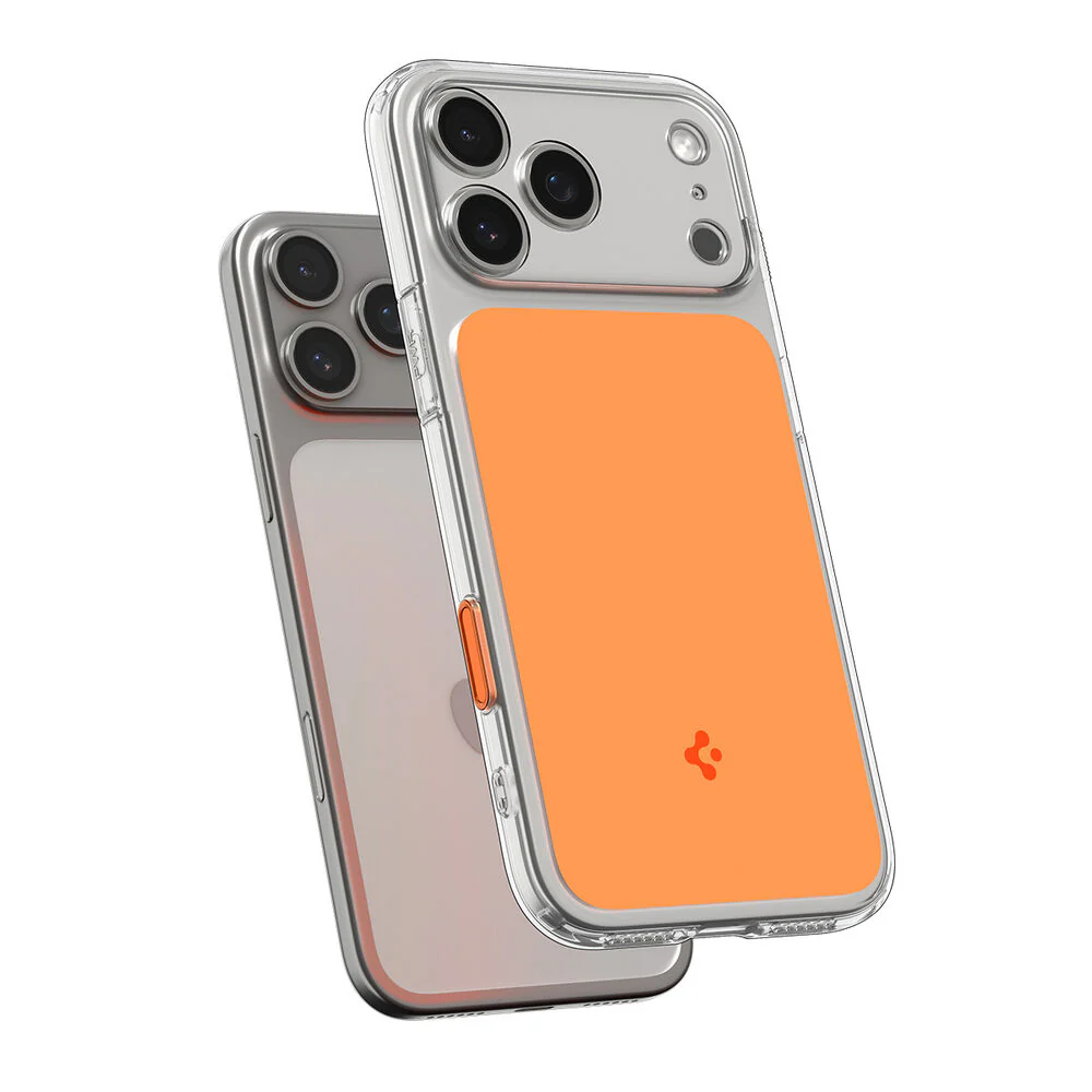 Spigen Apple iPhone 17 Pro Ultra Hybrid T Camera Control Button Cover (MagFit) Case (Glossy Orange) - Image 5