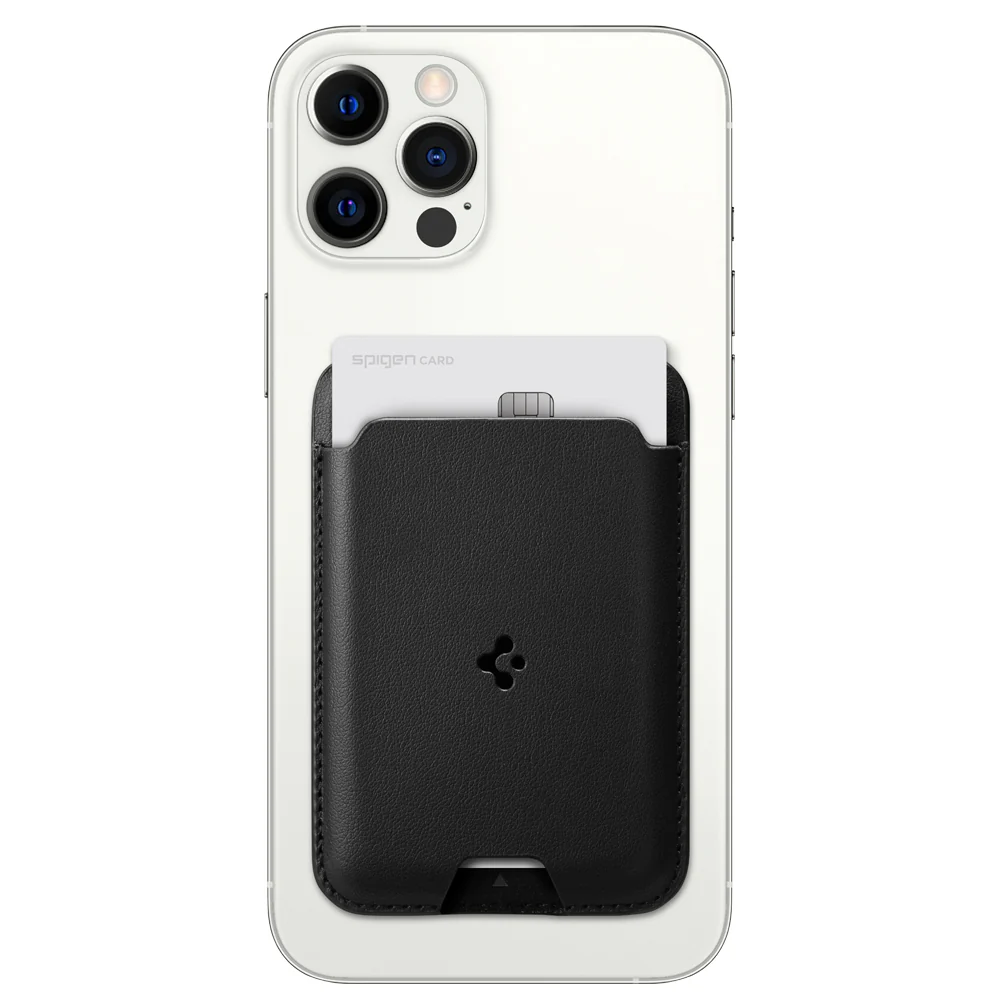 Spigen Apple MagSafe Accessories MagSafe Card Holder Valentinus (MagFit) Card Holder - Black - Image 3