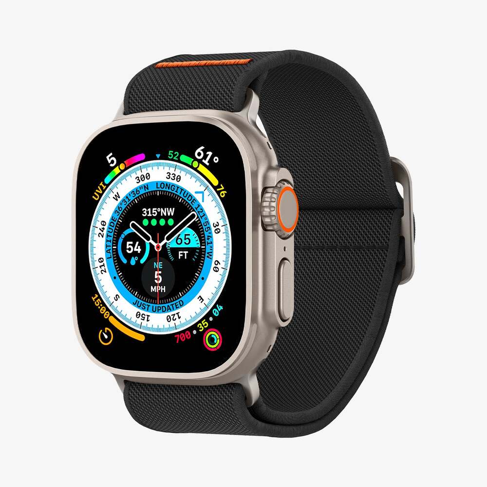Spigen Apple Watch 49mm 46mm 45mm 44mm 42mm Lite Fit Ultra Band (Black) - Image 3